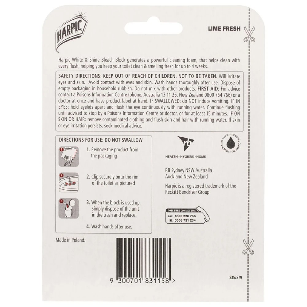 2 Harpic White and Shine Lime Bleach 35g, 2 of 2