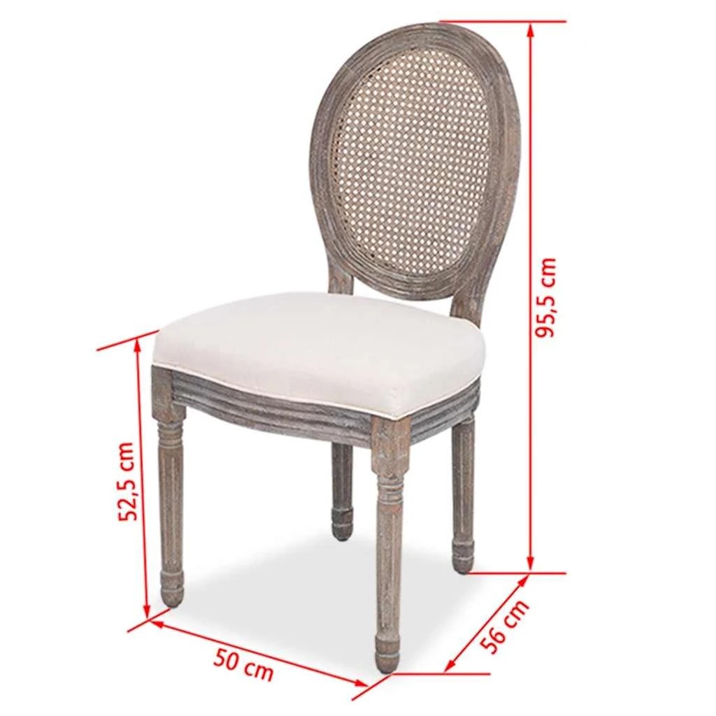 7 Vidaxl Dining Chair Dining Chair, Dining Chairs - Cream, 7 of 7