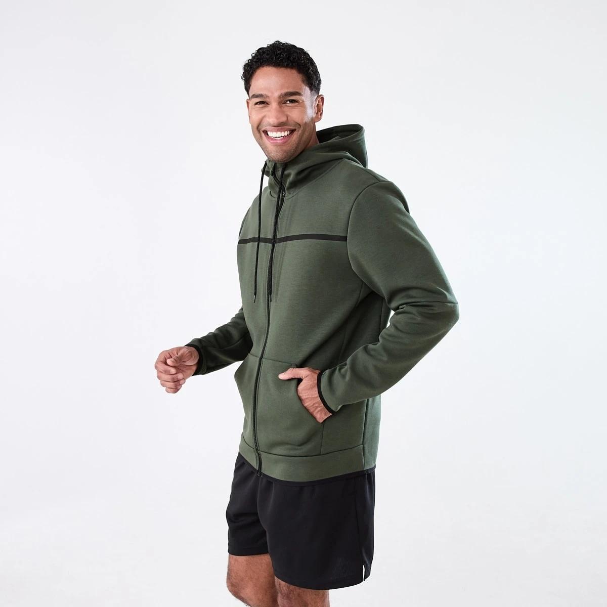 3 Active Mens Sports Hoodie DEEPEST GREEN, 3 of 7
