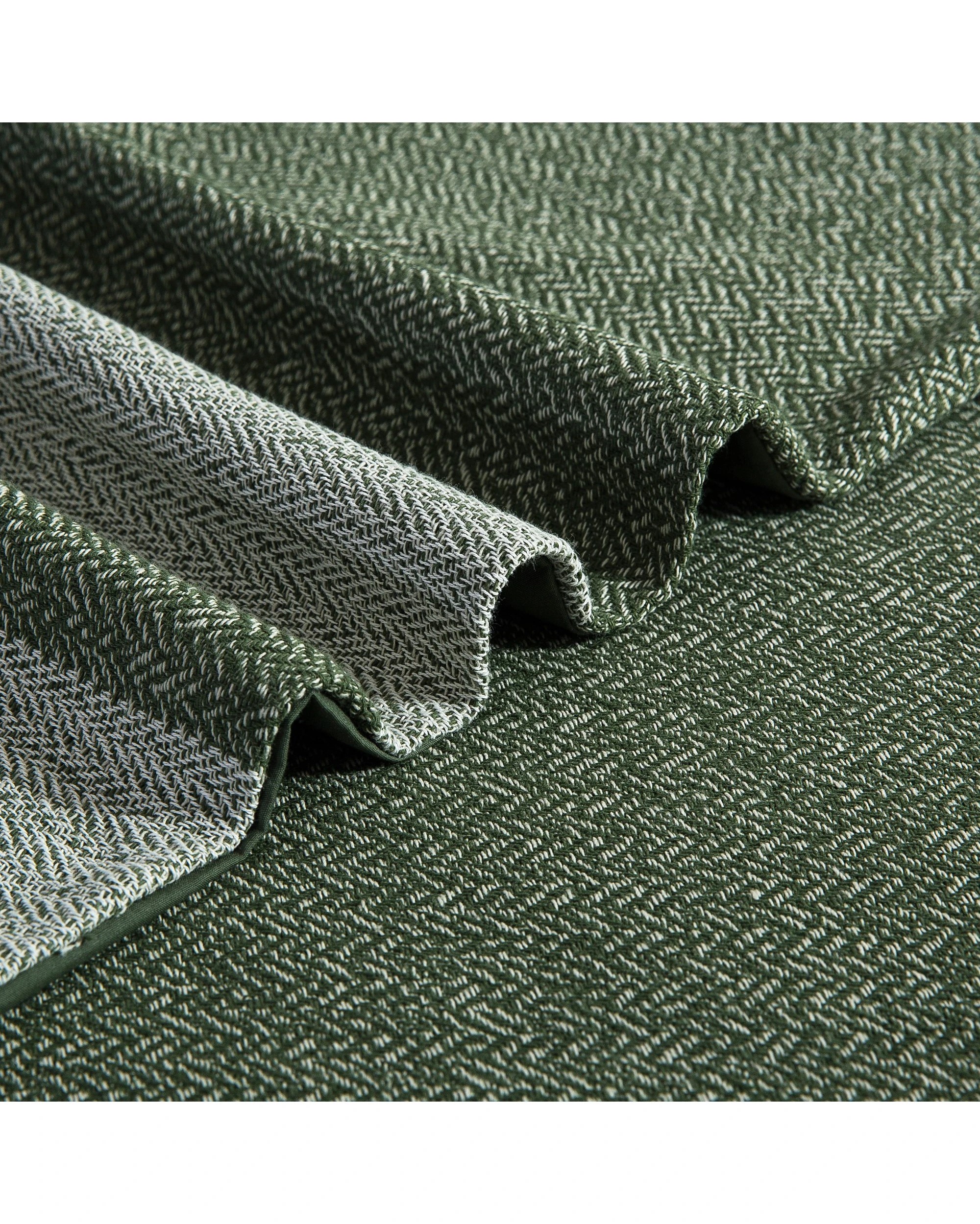 4 Dreamaker 100% Cotton Textured Herringbone Quilt Cover Set - King Bed - Olive, 4 of 7