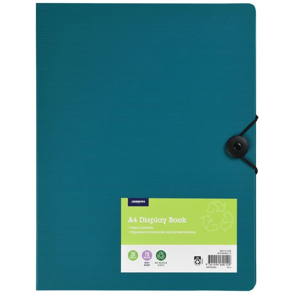 1 J.Burrows Foam Display Book 20 Pockets Green, 1 of 4