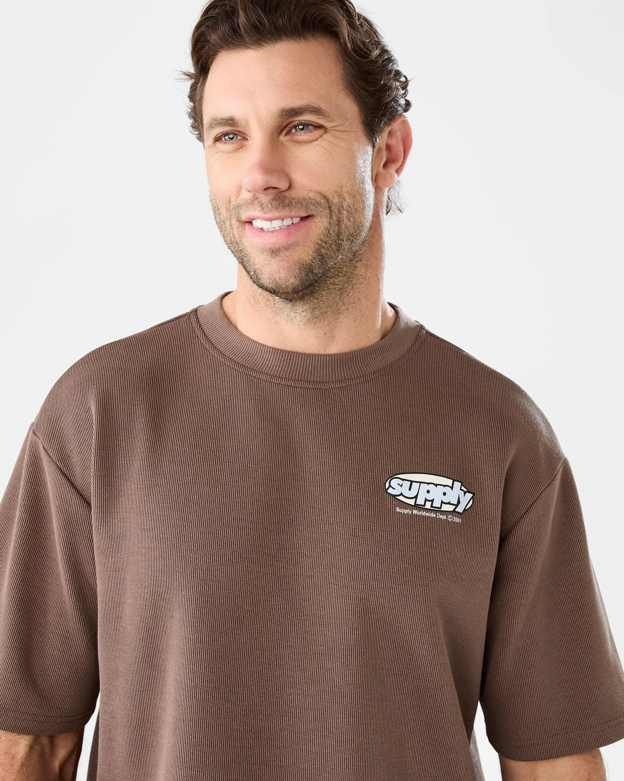 4 Textured Print T-shirt Brn Supply, 4 of 5