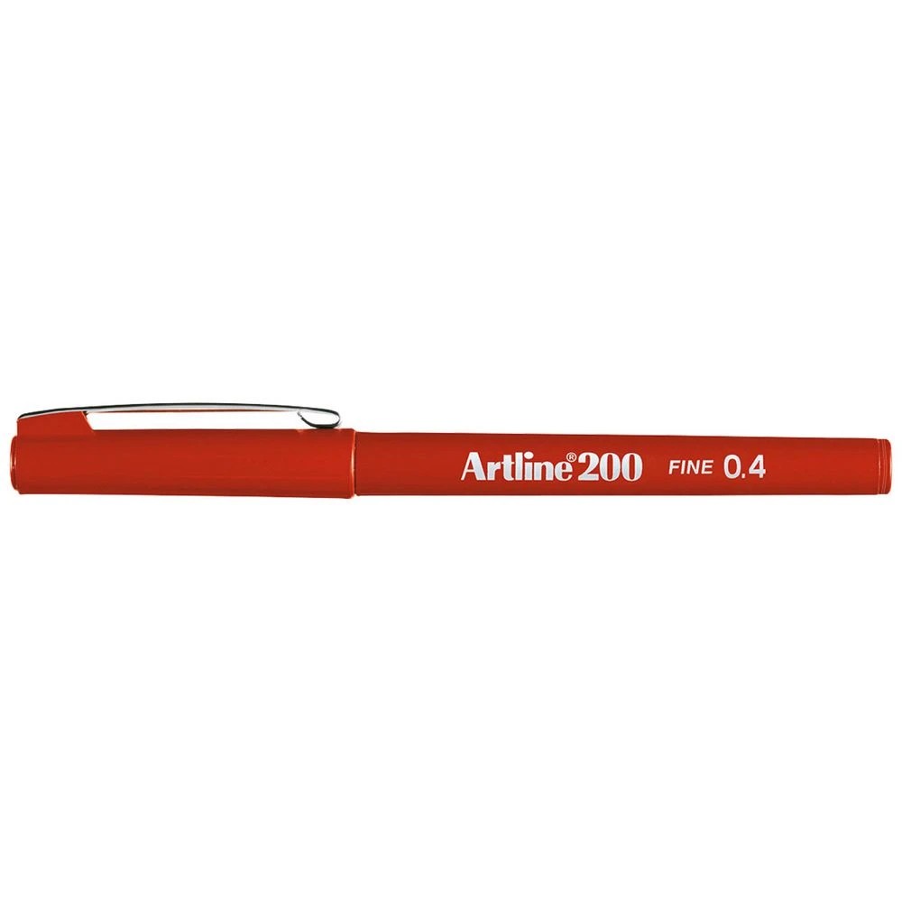 1 Artline 200 0.4mm Fineliner Dark Red, 1 of 2