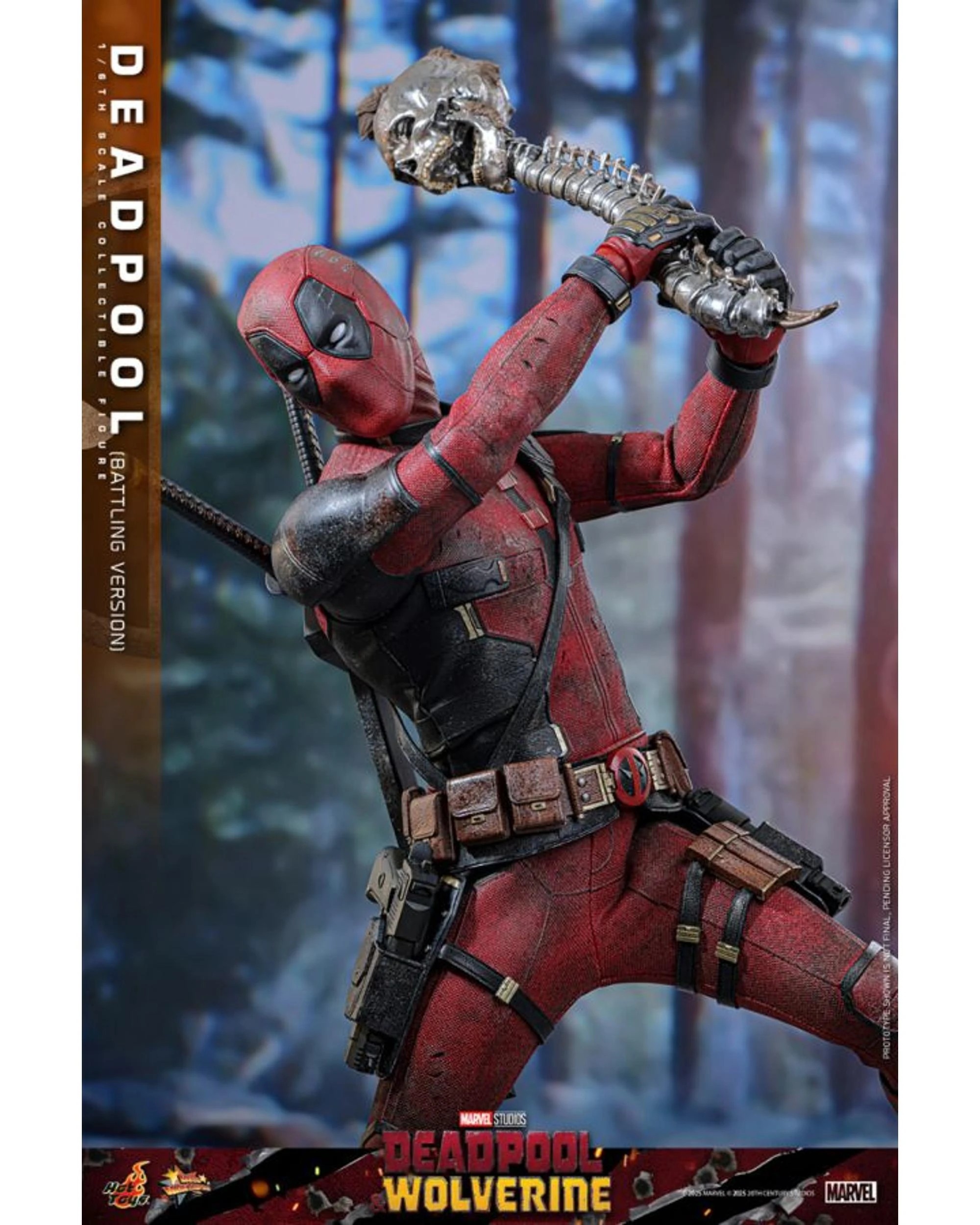 5 Hot Toys Deadpool and Wolverine Deadpool Battling 1:6 Scale Action Figure, 5 of 10