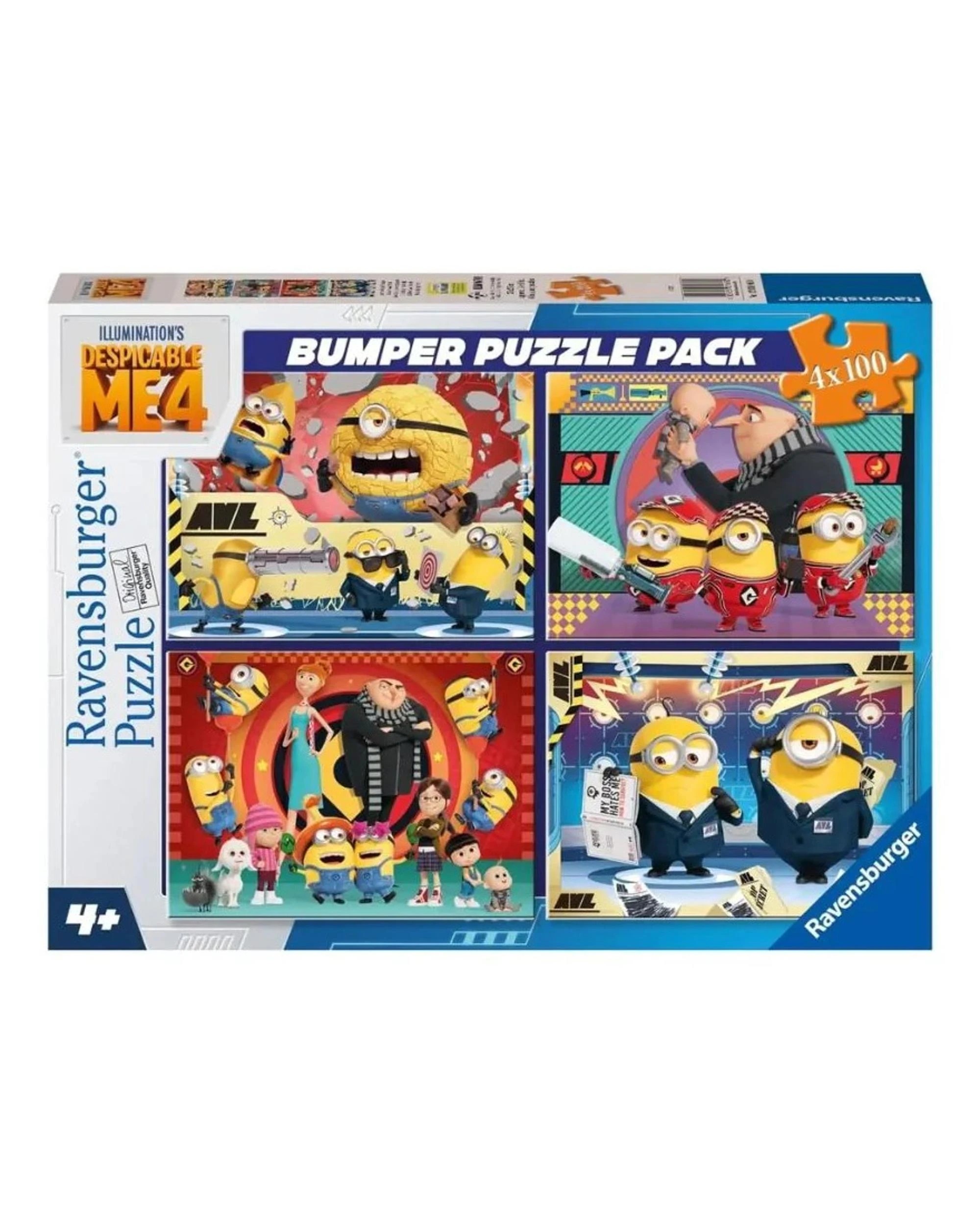 1 Ravensburger Despicable Me Bumper Pack 4 x 100 Piece Jigsaw Puzzle, 1 of 1