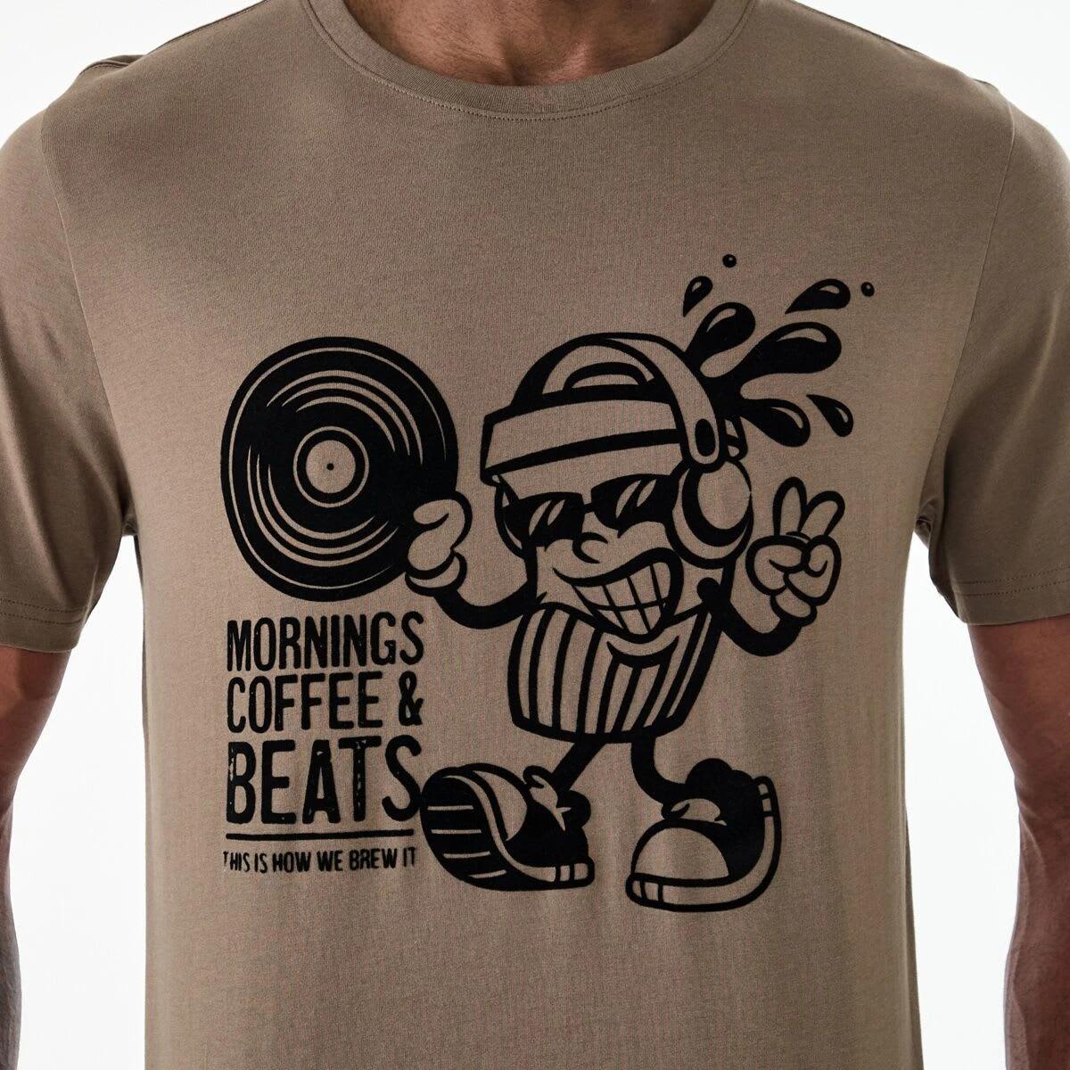 6 Short Sleeve Knit Top and Shorts Pyjama Set COFFEE BEATS, 6 of 8