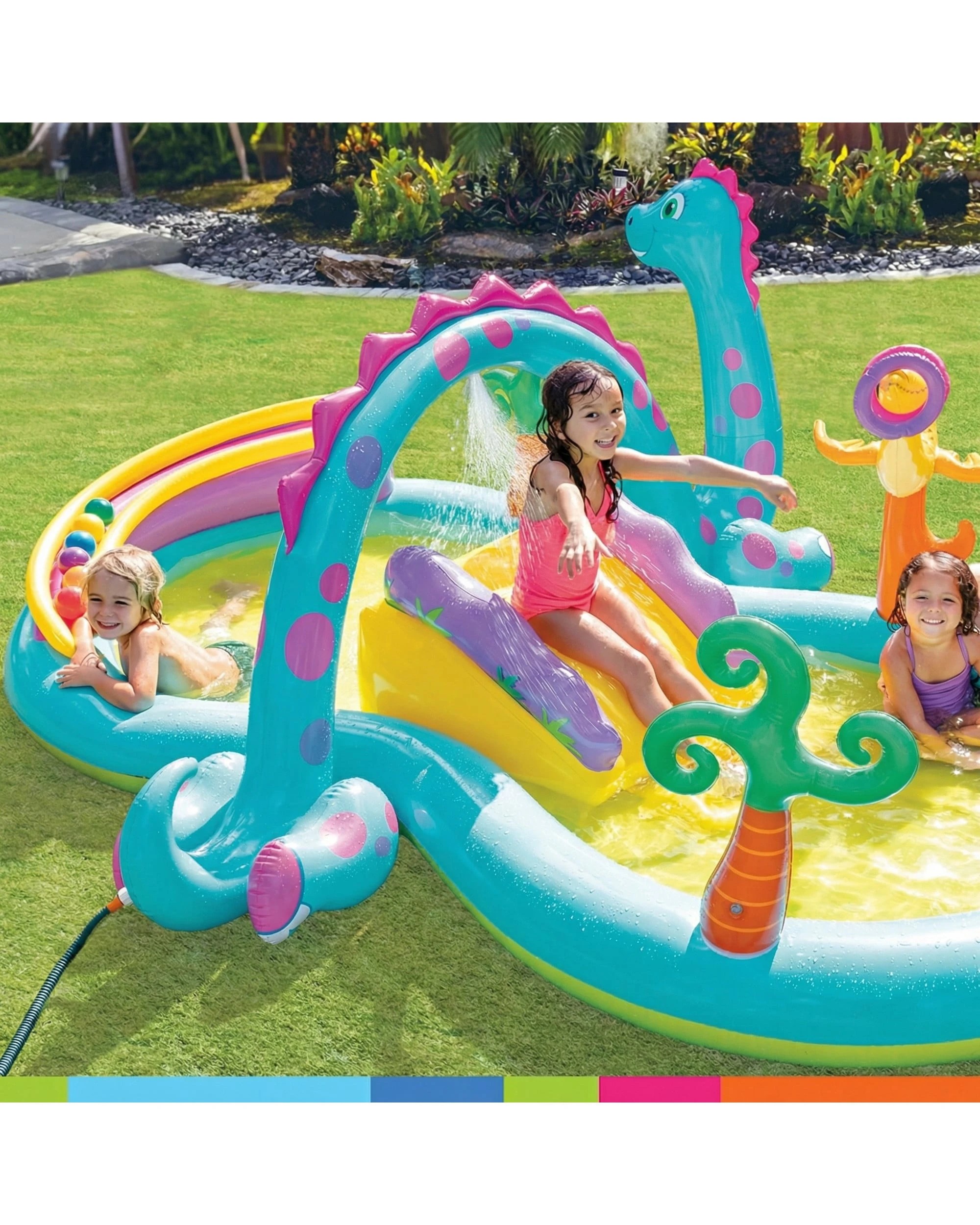 6 Intex 57135NP Dinoland Play Centre Inflatable Kids Pool with Slide, 6 of 7