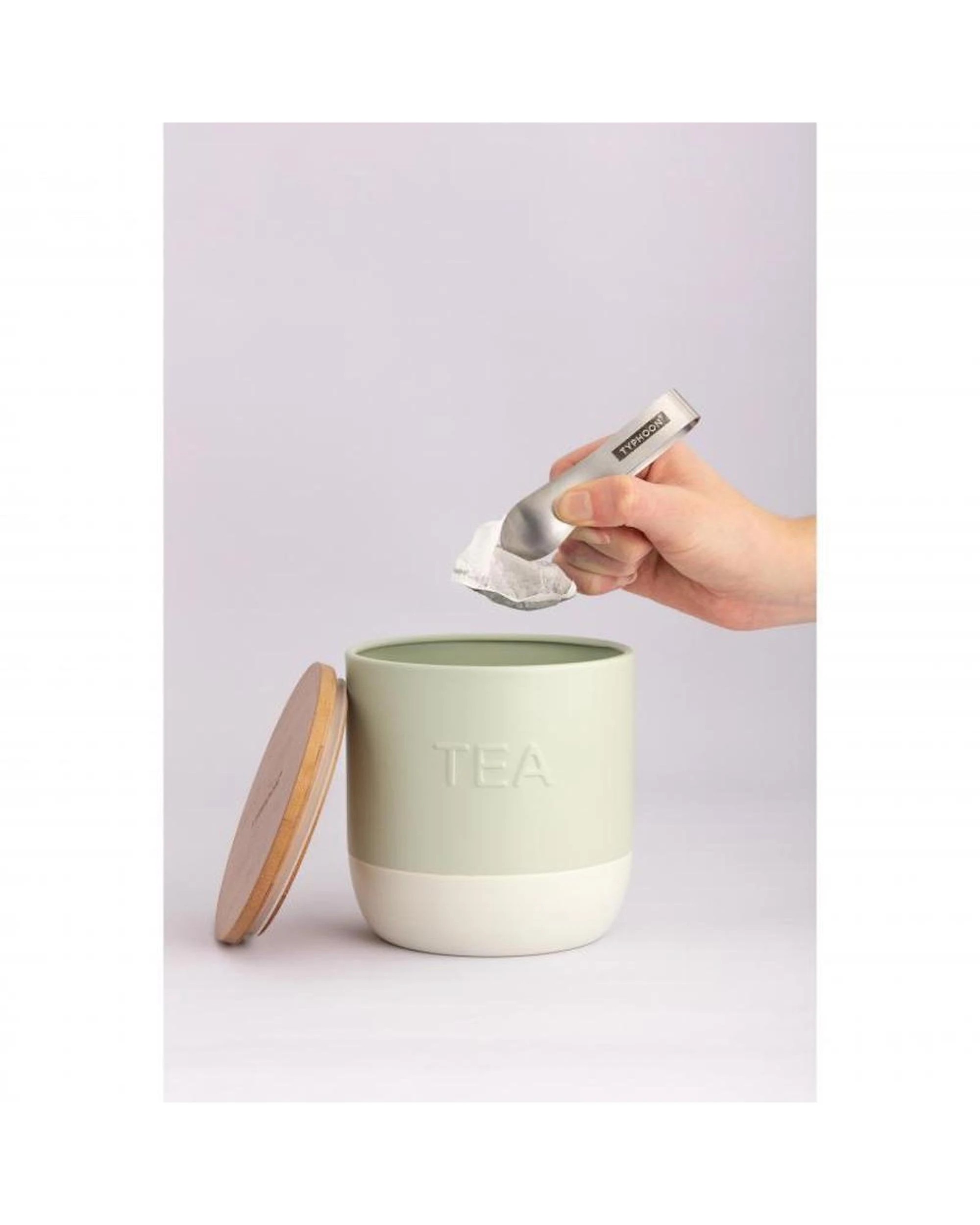 5 Typhoon Oben Tea Canister 1.25L With Mini Spoon  Green, 5 of 7
