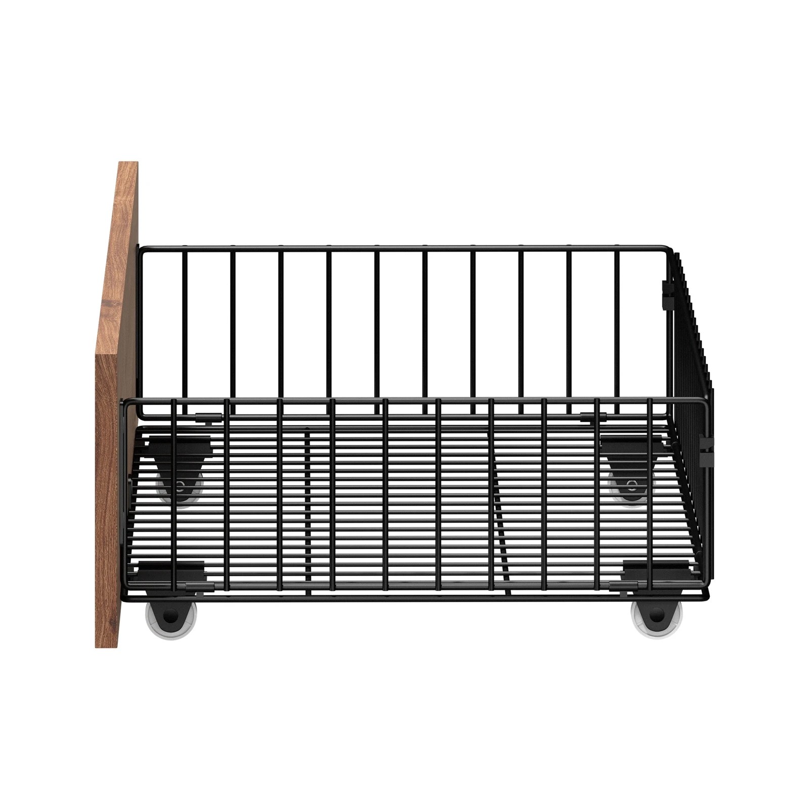 7 Oikiture 2x Bed Frame Storage Drawers With Wheels Metal
 - Black, 7 of 9