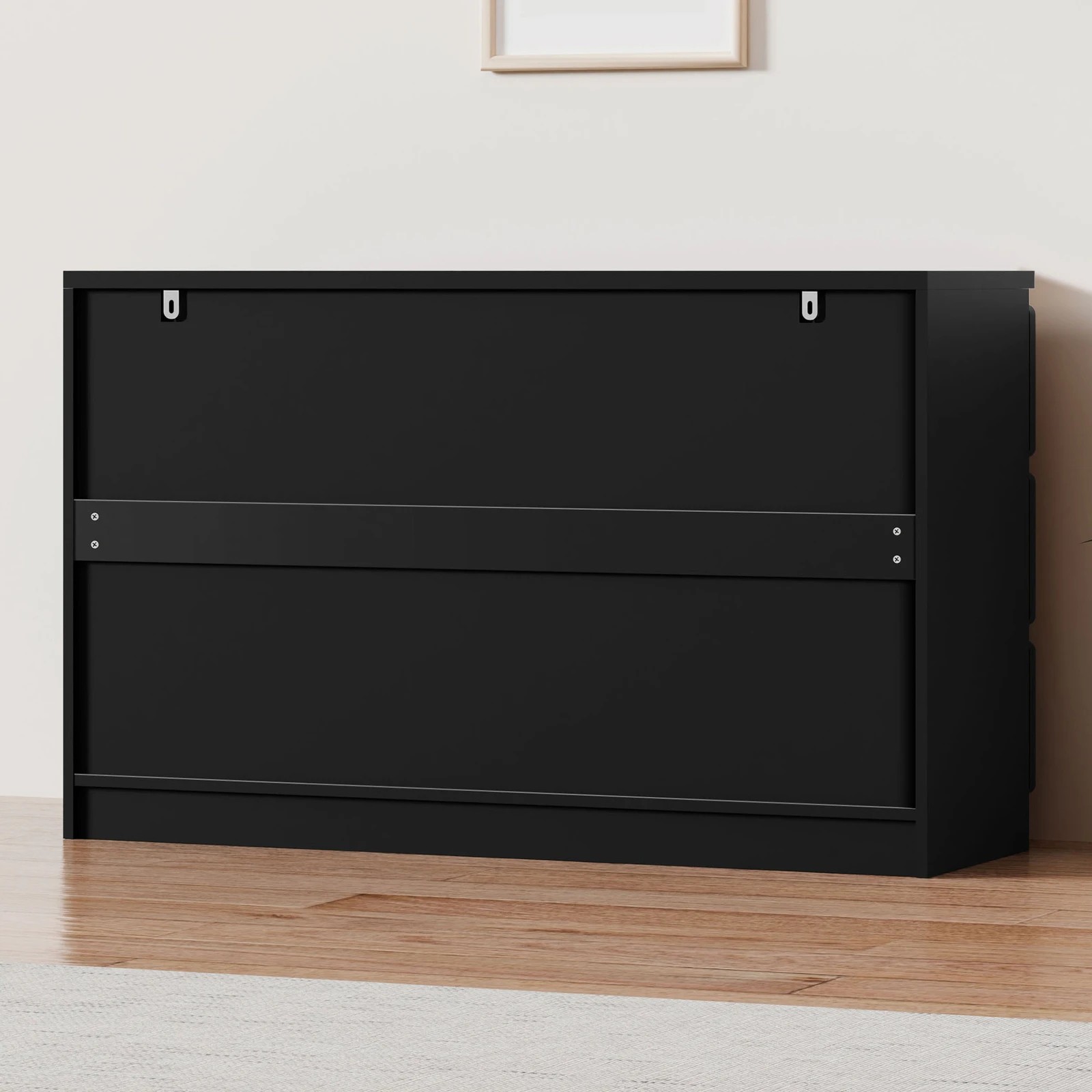 7 Alfordson 6 Chest of Drawers Minimalist Storage Cabinet Dresser - Black, 7 of 10