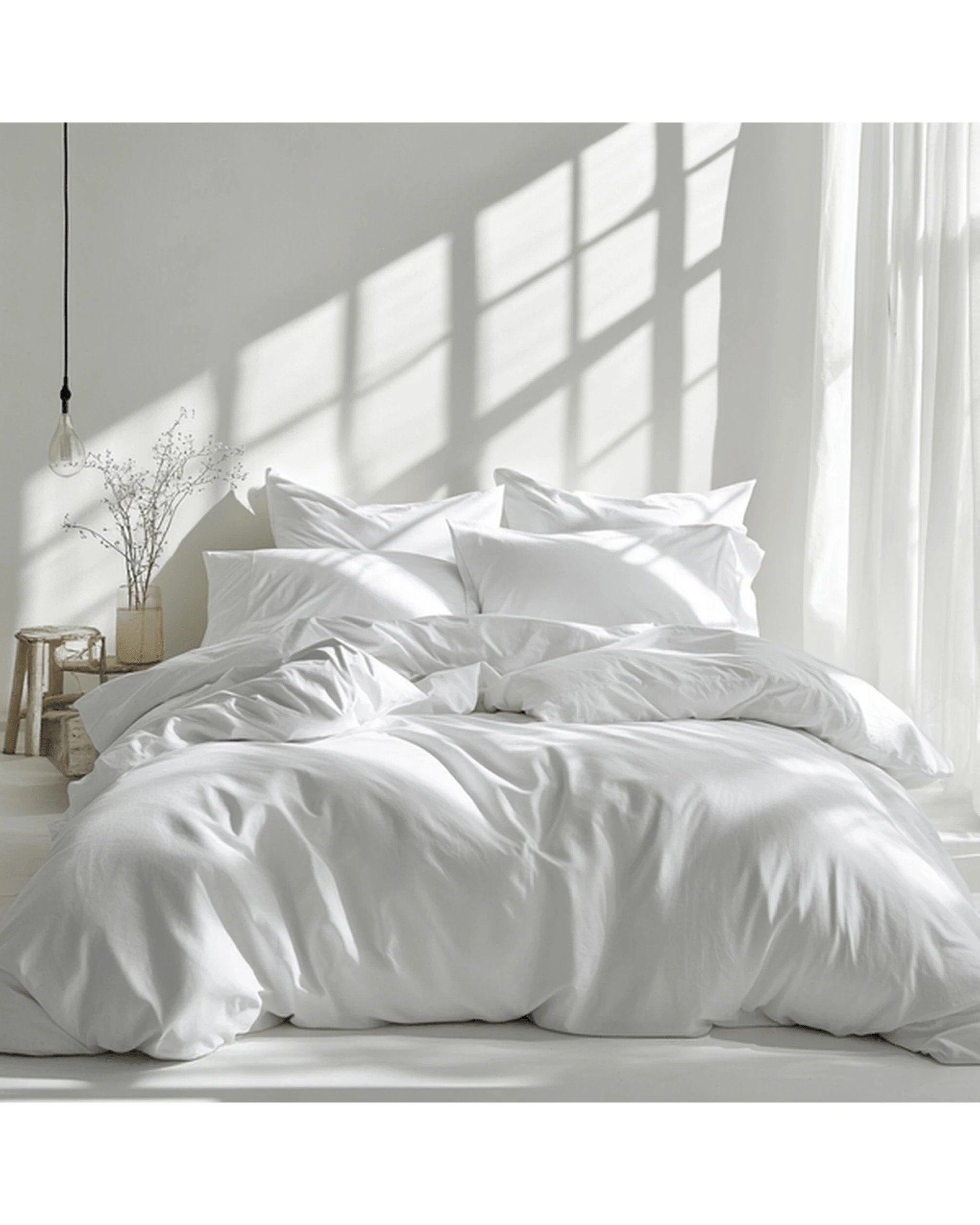 2 Amsons Quilt Cover Set With Extra Standard Pillow Covers - Super King Bed - White, 2 of 6