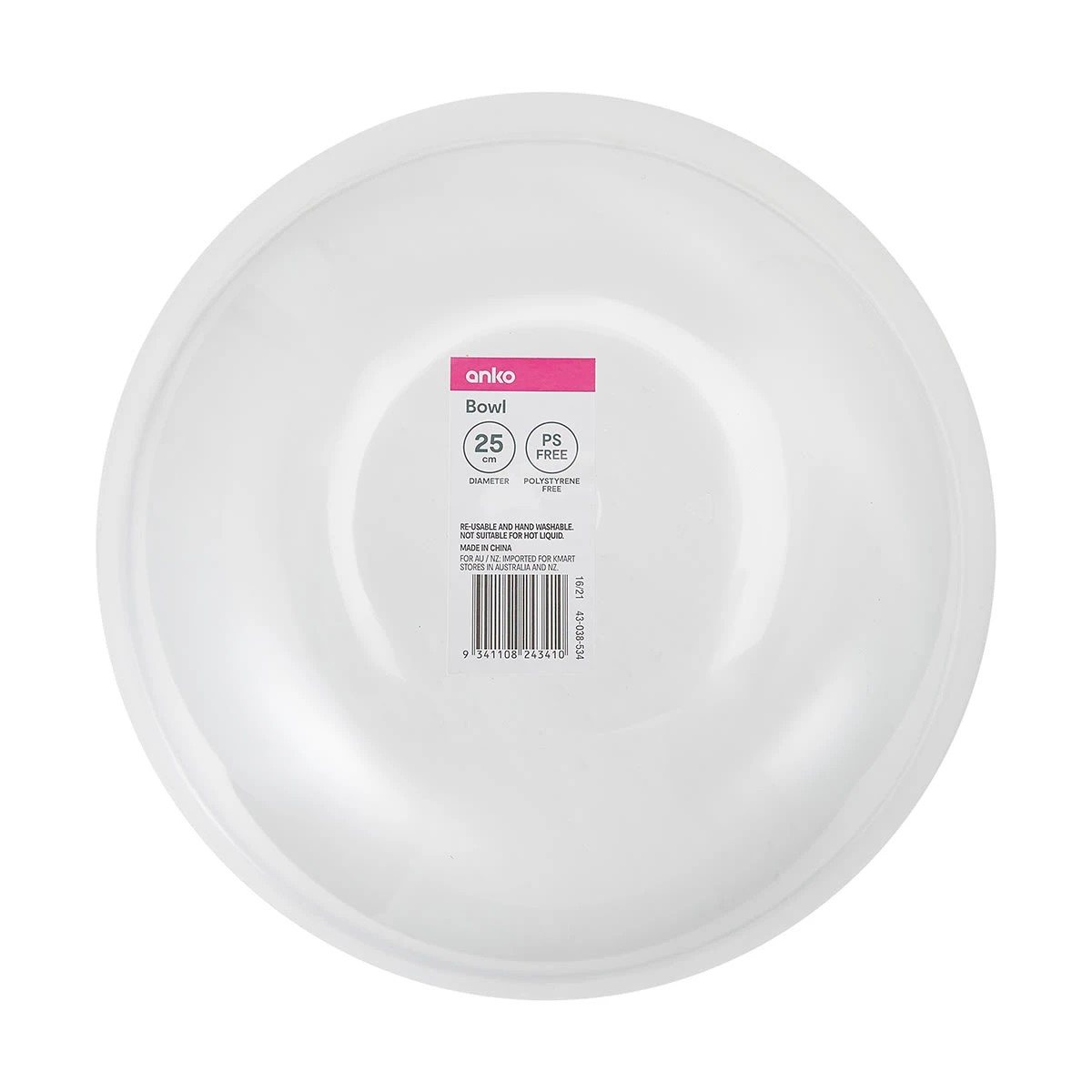 6 25cm Reusable Plastic Serving Bowl, 6 of 6
