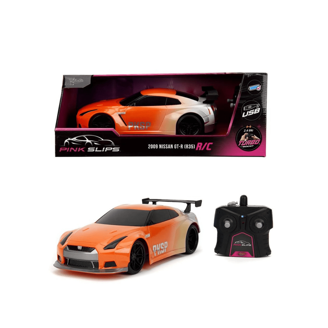 1 Jada Toys Pink Slips 2009 Nissan GT-R R35 1:16 Scale Remote Control Car, 1 of 10