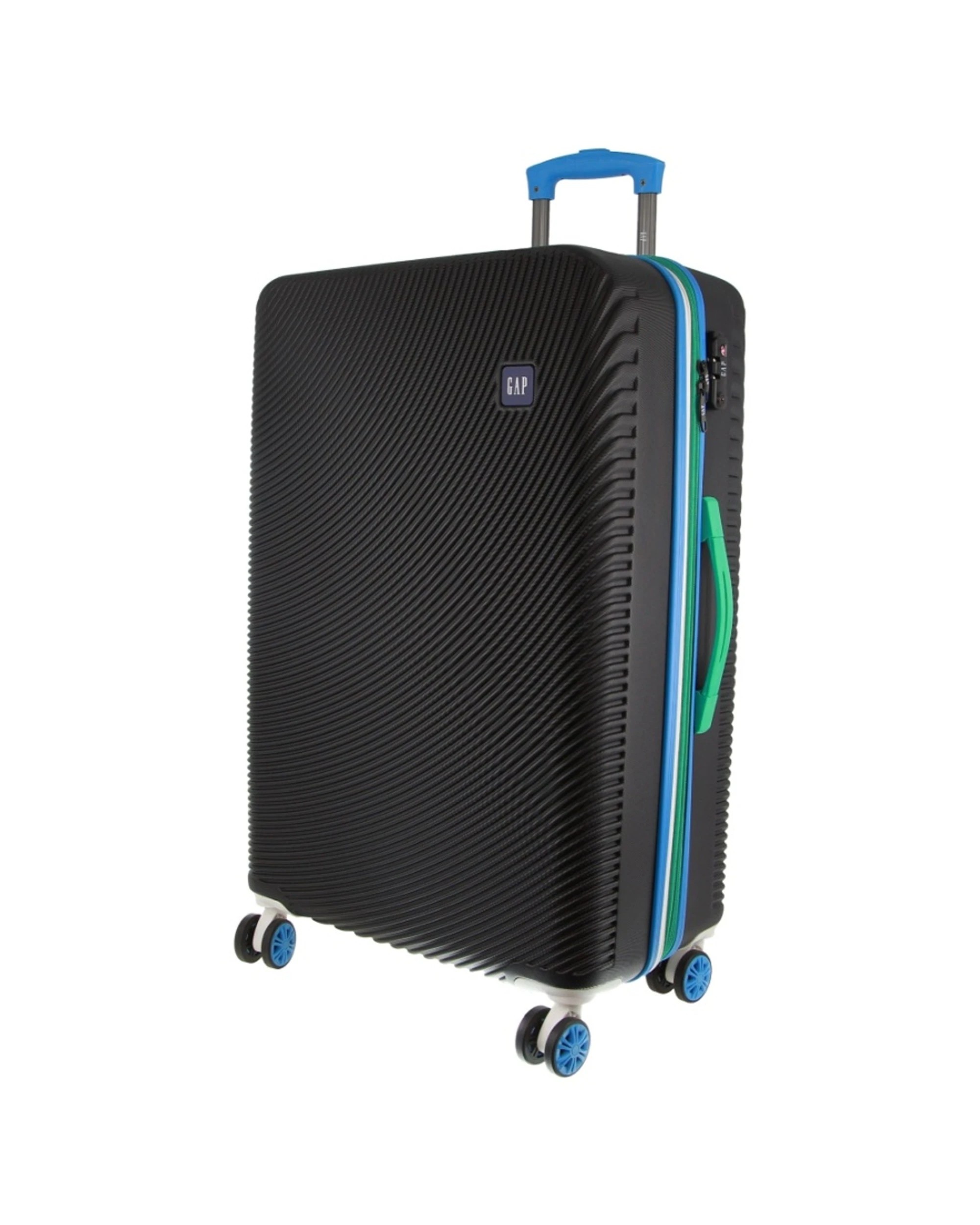 1 GAP Stripe Travel Hard-Shell Suitcase Medium Luggage 67x46cm - Black, 1 of 5