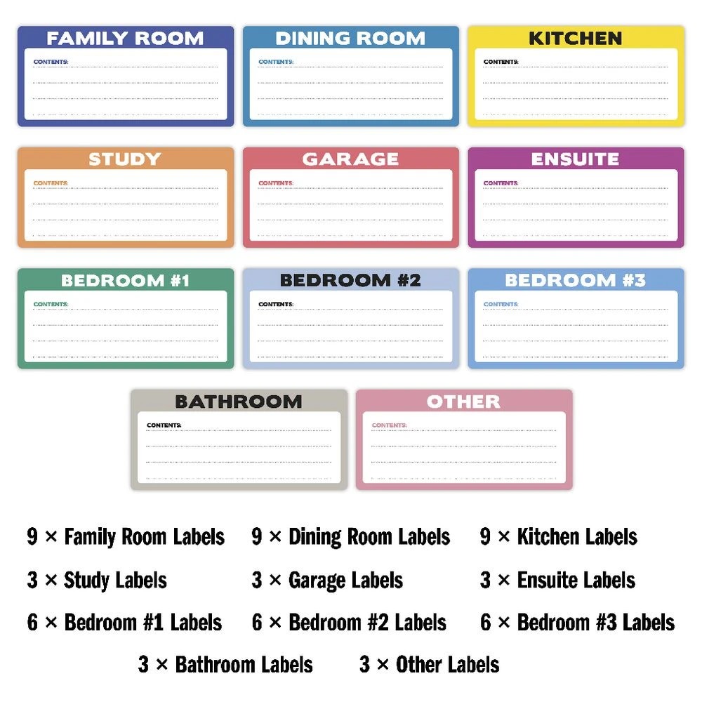 2 Avery Moving Contents Labels 100 x 25mm 20 Sheets, 2 of 2