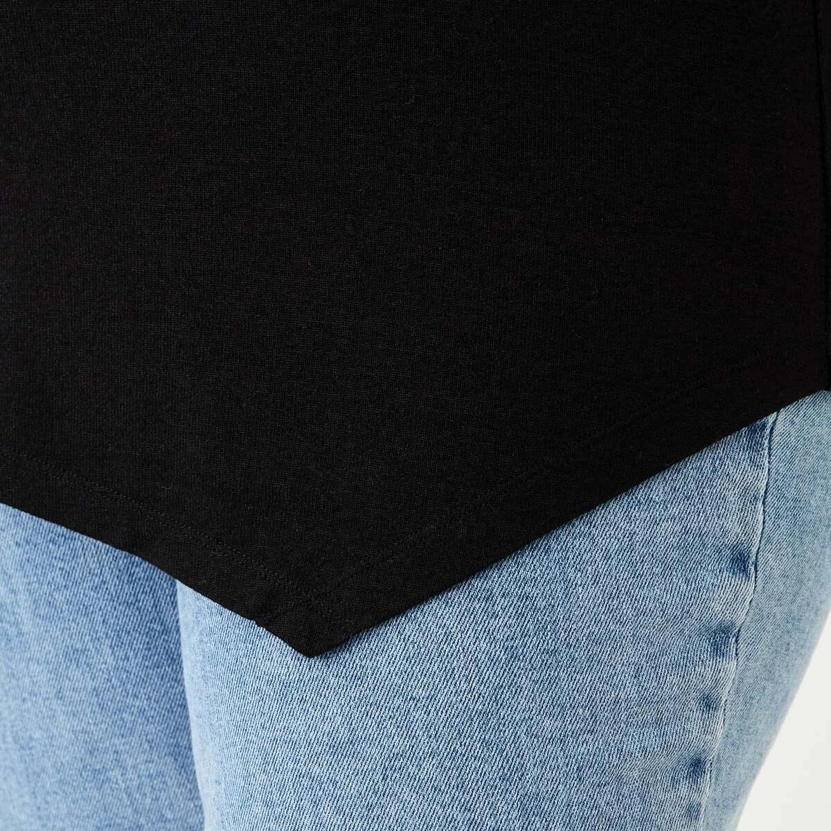 6 Curve Asymmetrical Long Sleeve Top Black, 6 of 6