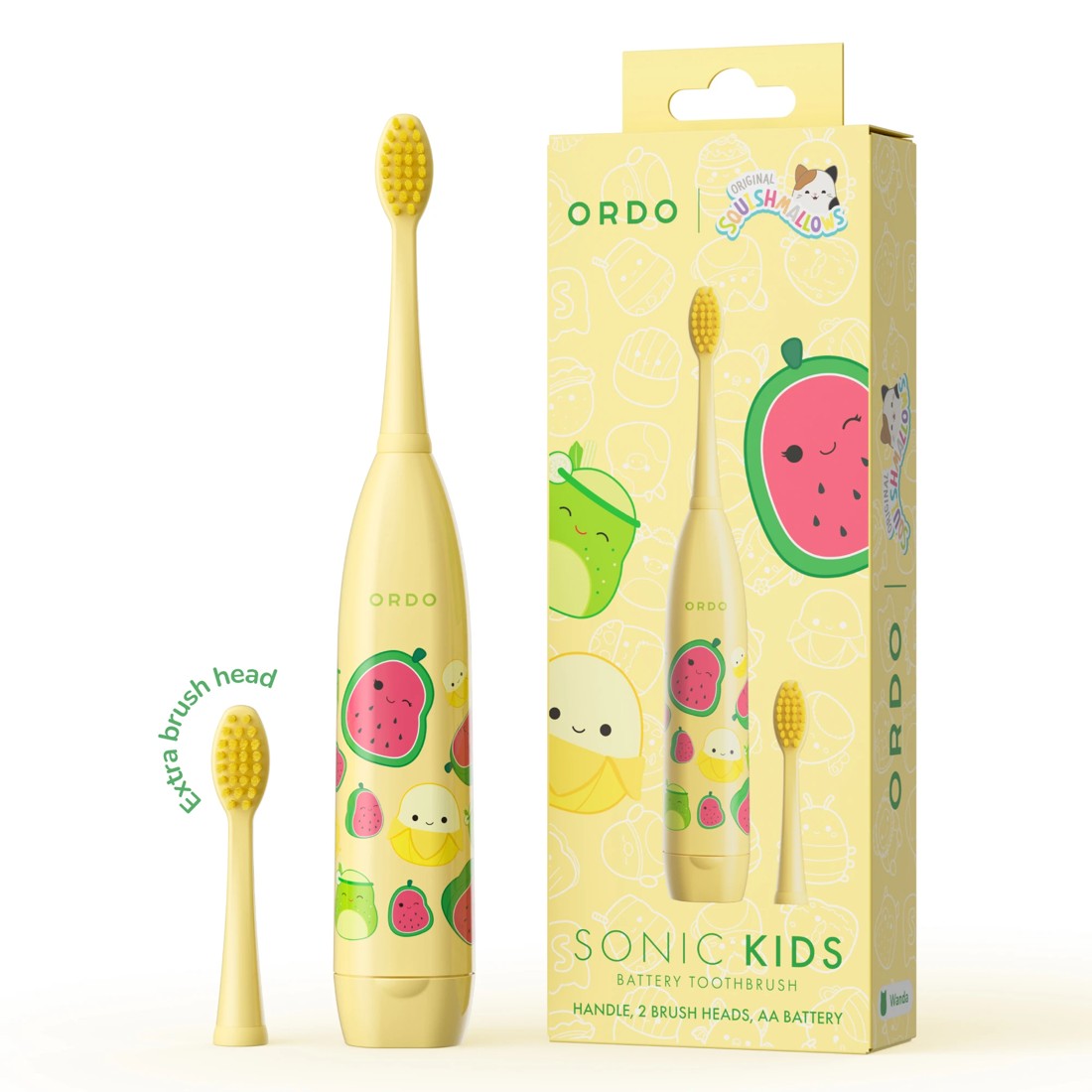 1 Original Squishmallows Ordo Sonic Kids Battery Toothbrush - Wanda, 1 of 8