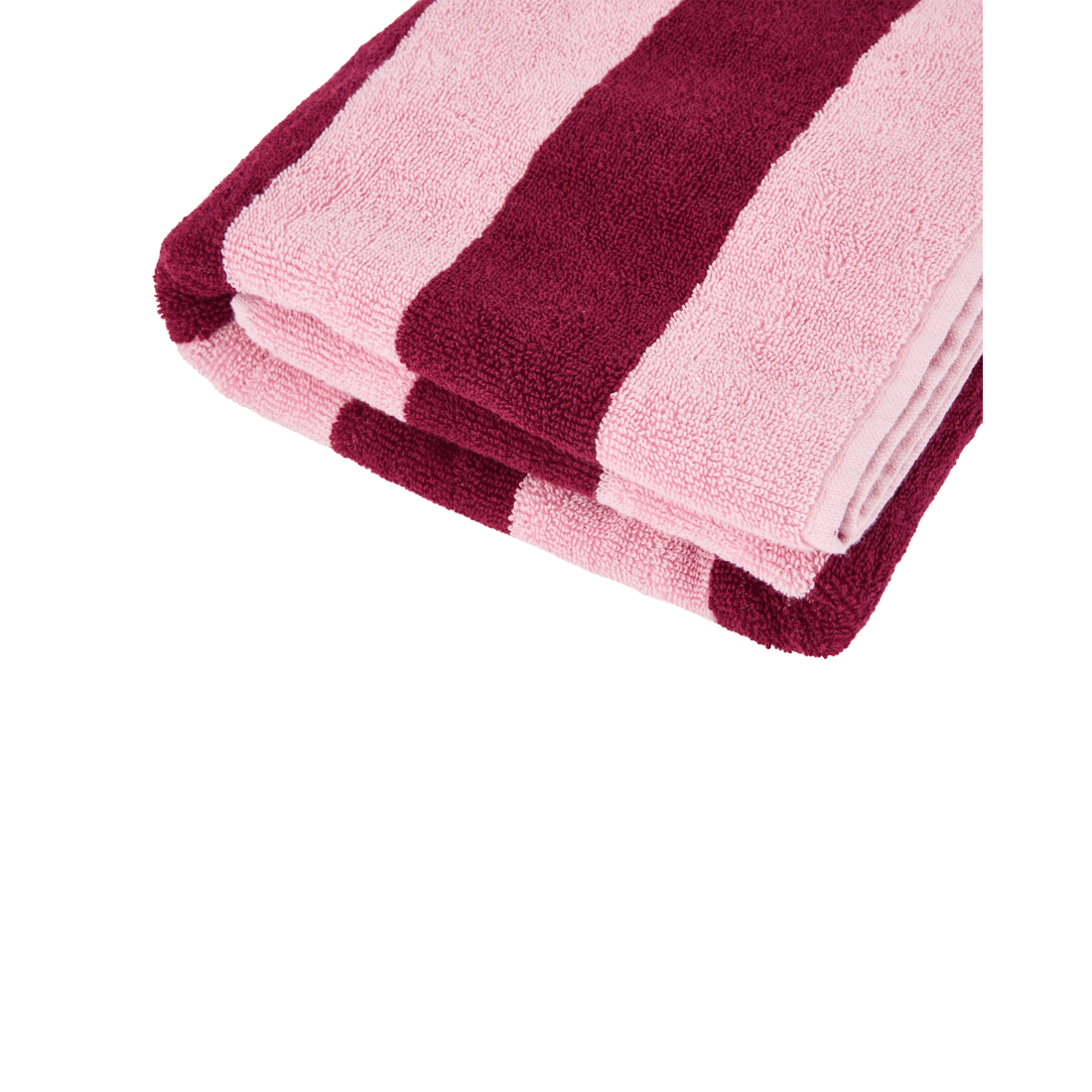 4 Stripe Cotton Bath Towel - Berry, 4 of 5