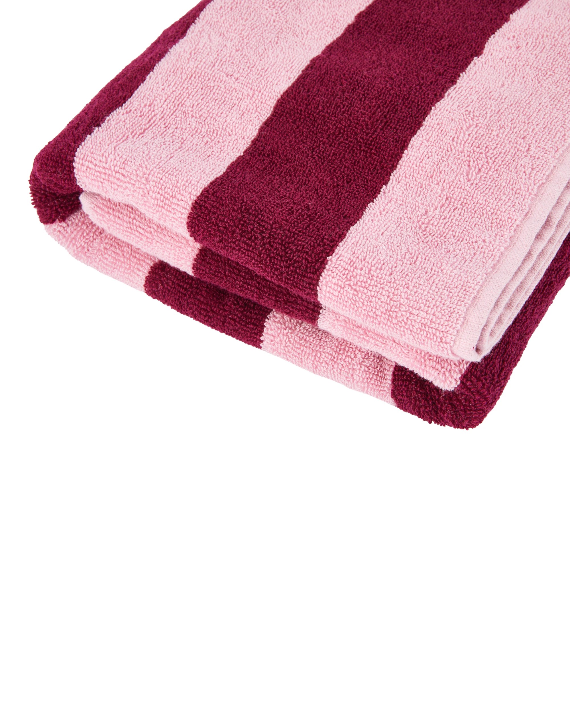 4 Stripe Cotton Bath Towel - Berry, 4 of 5