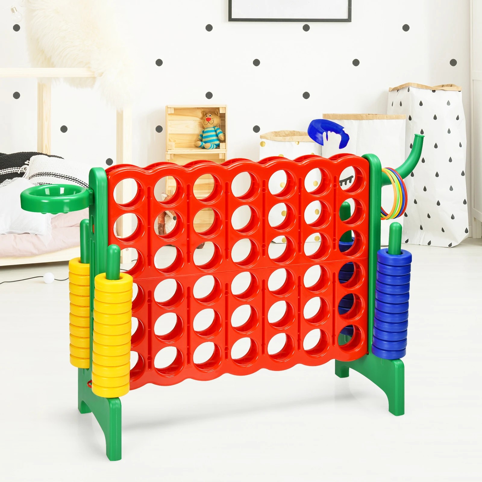 3 Costway Giant 4-in-A Row Jumbo 4-to-Score Game Set, 3 of 4