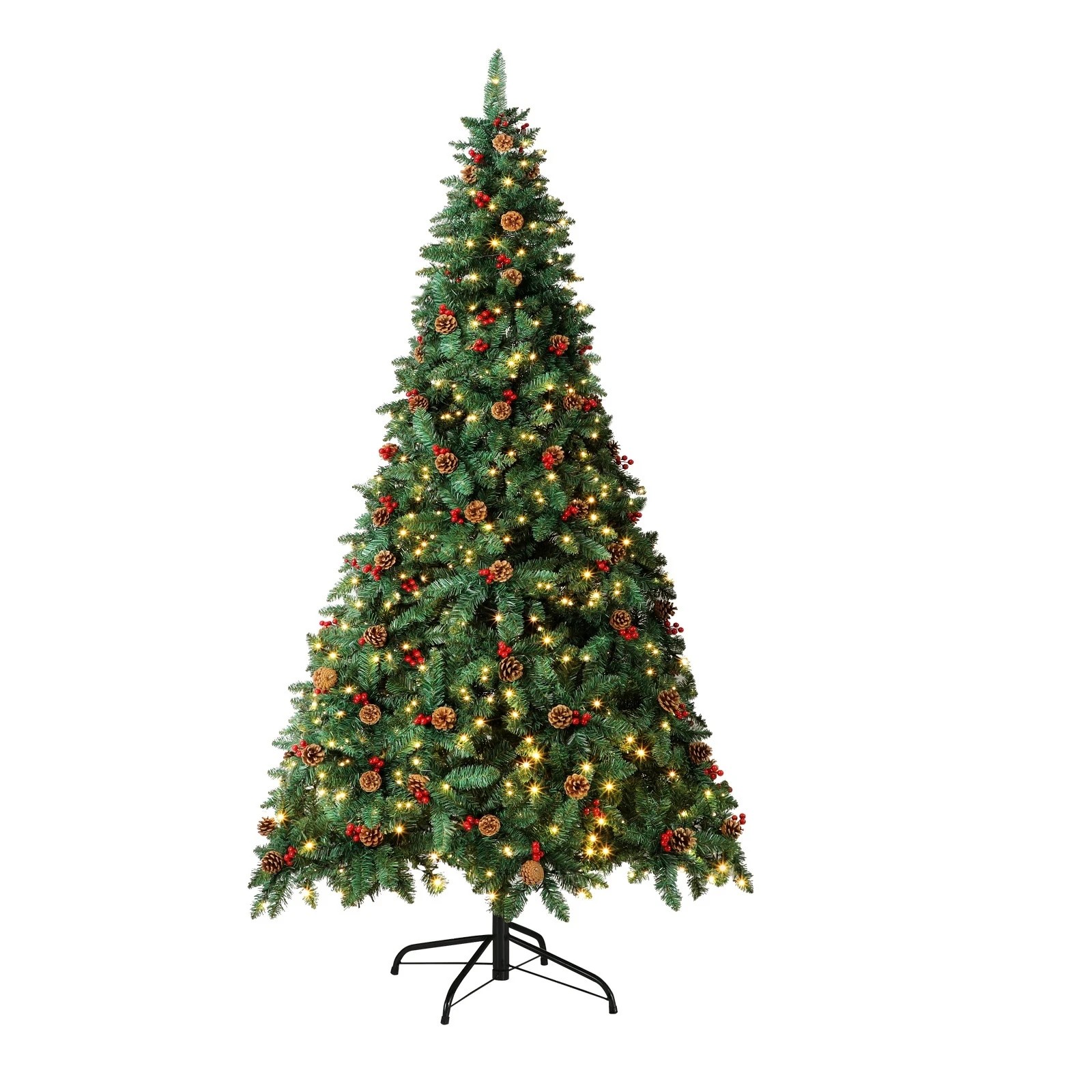 1 Tinseltown LED Christmas Tree 1.8M 6FT Xmas Trees Decor with Ornaments - Green, 1 of 7