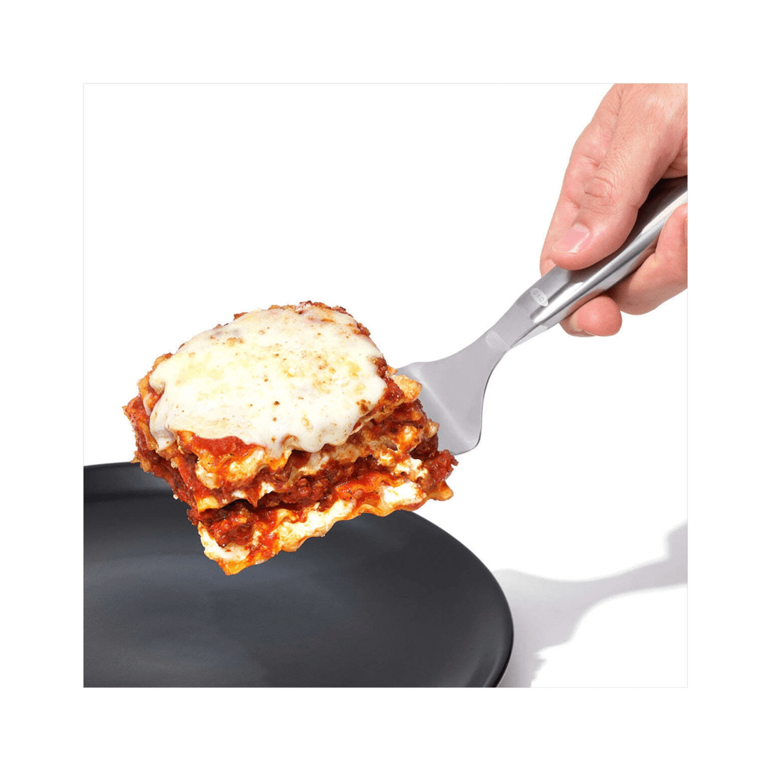 7 Oxo Lasagne Server 27.31cm Stainless Steel Serving Utensil Angled Handle
 - Silver, 7 of 9