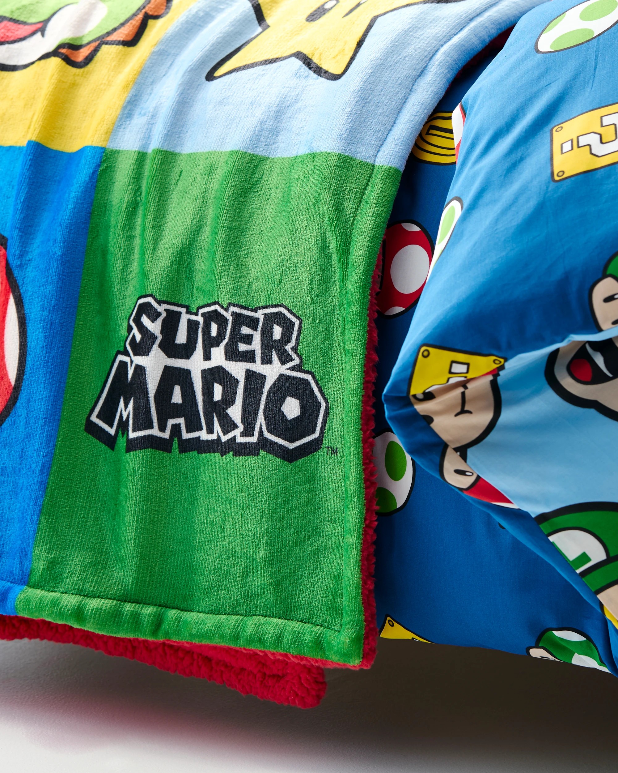 8 Super Mario Cotton Kids Quilt Cover Set - Queen Bed - Blue, 8 of 10