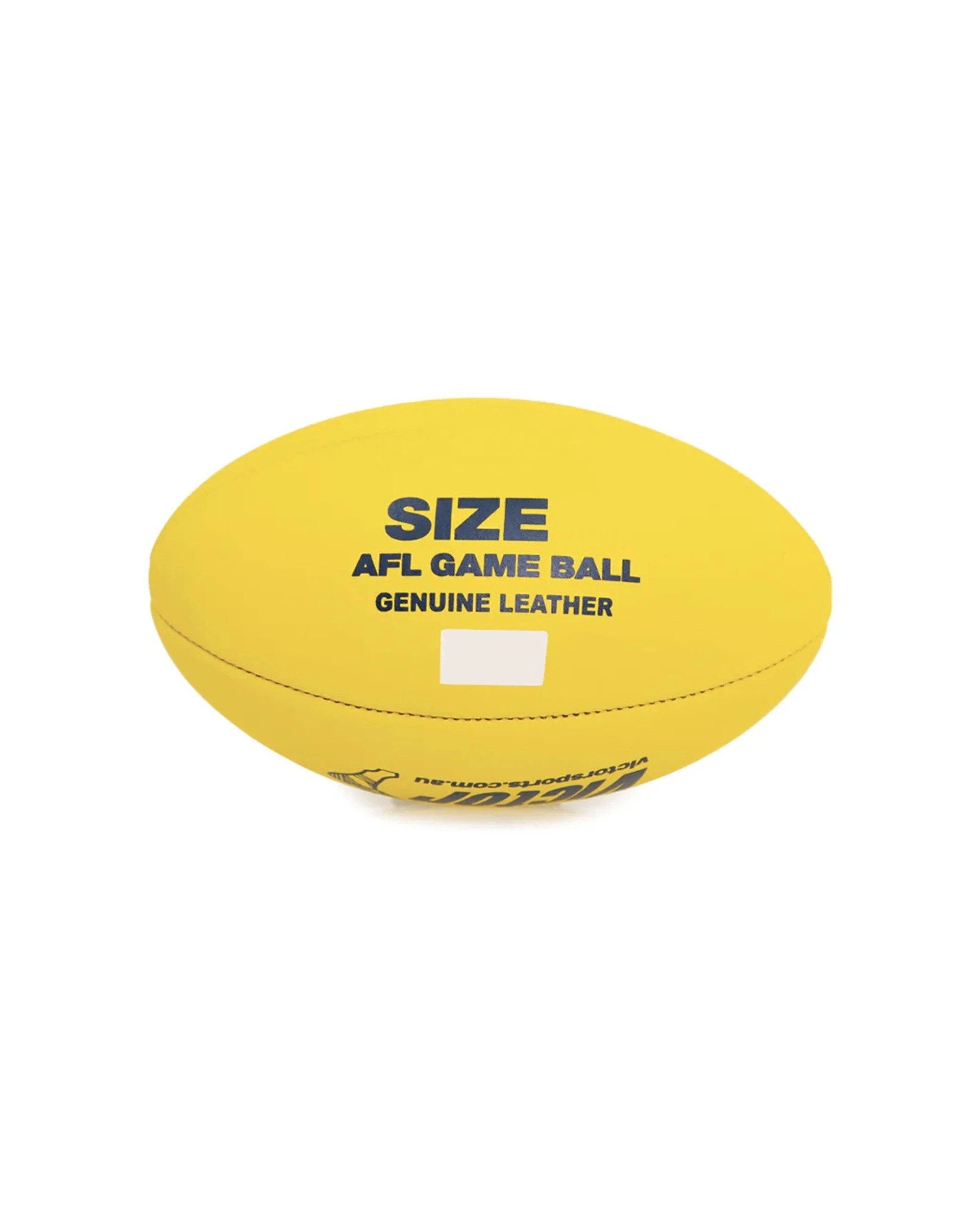 4 Victor Sports AFL Leather Game Ball Quality Material Size 3 - Yellow, 4 of 4