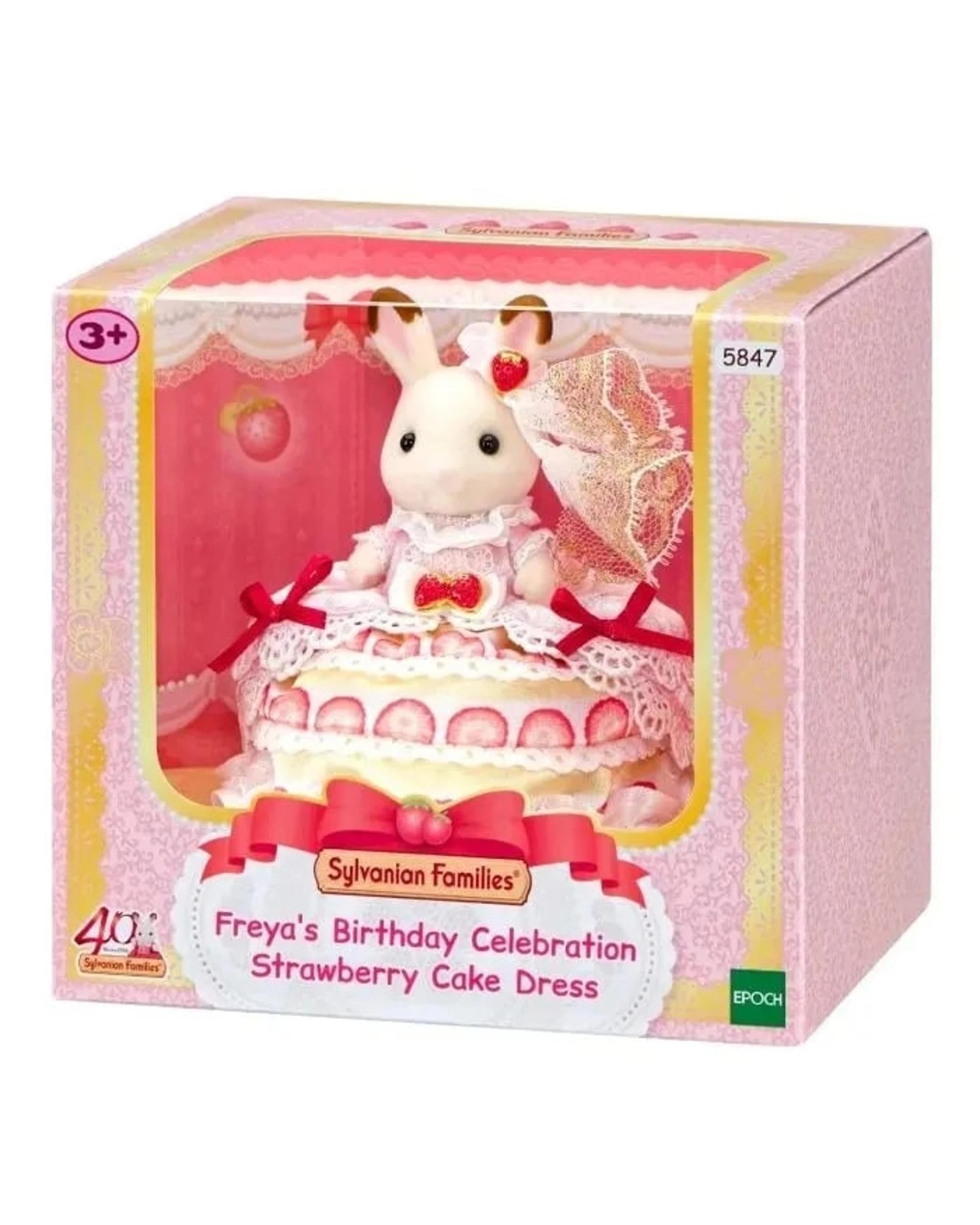 4 Sylvanian Families Freyas Birthday Celebration Strawberry Cake Dress - 5847, 4 of 4