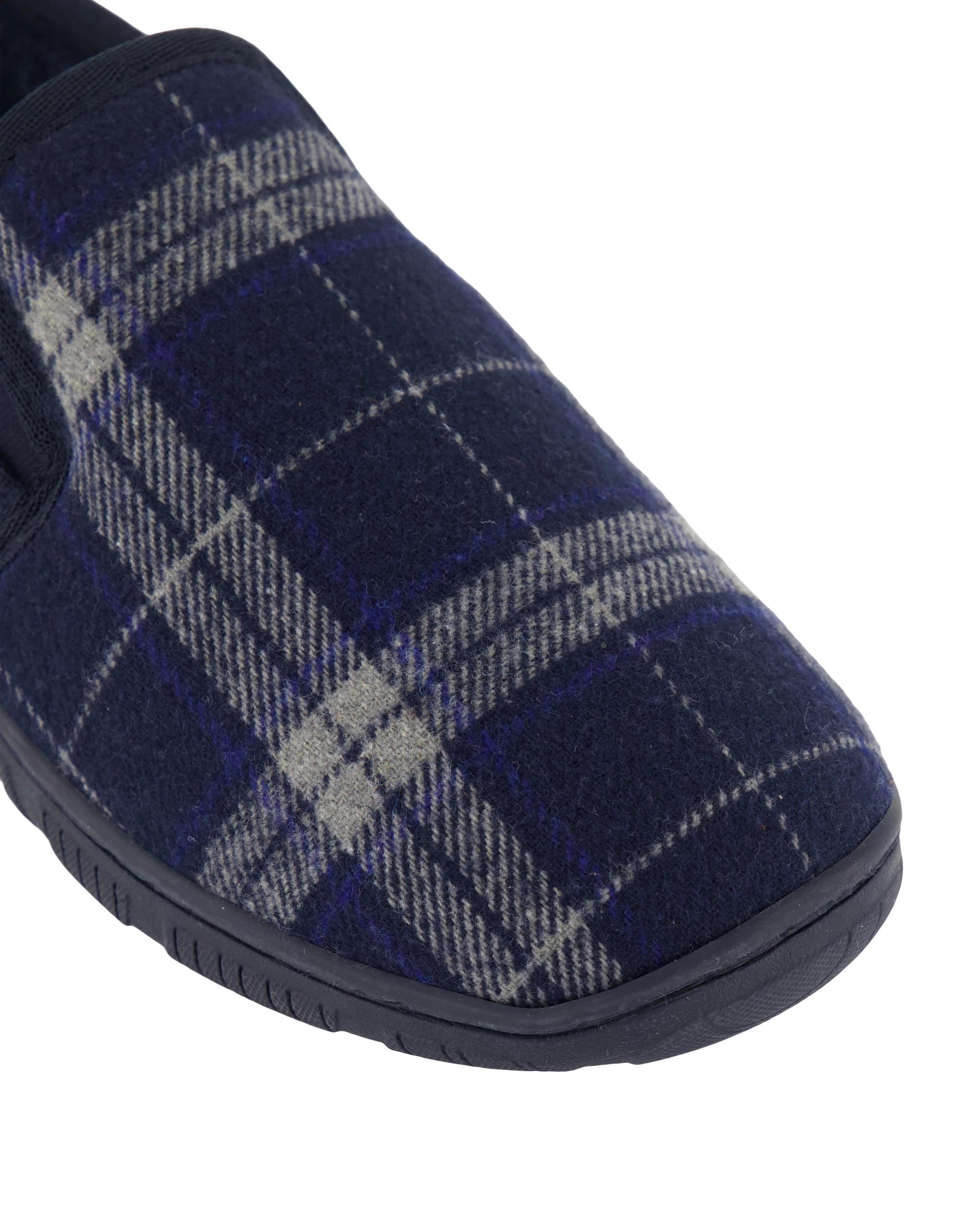 3 Hardsole Slippers Navy Chk, 3 of 3