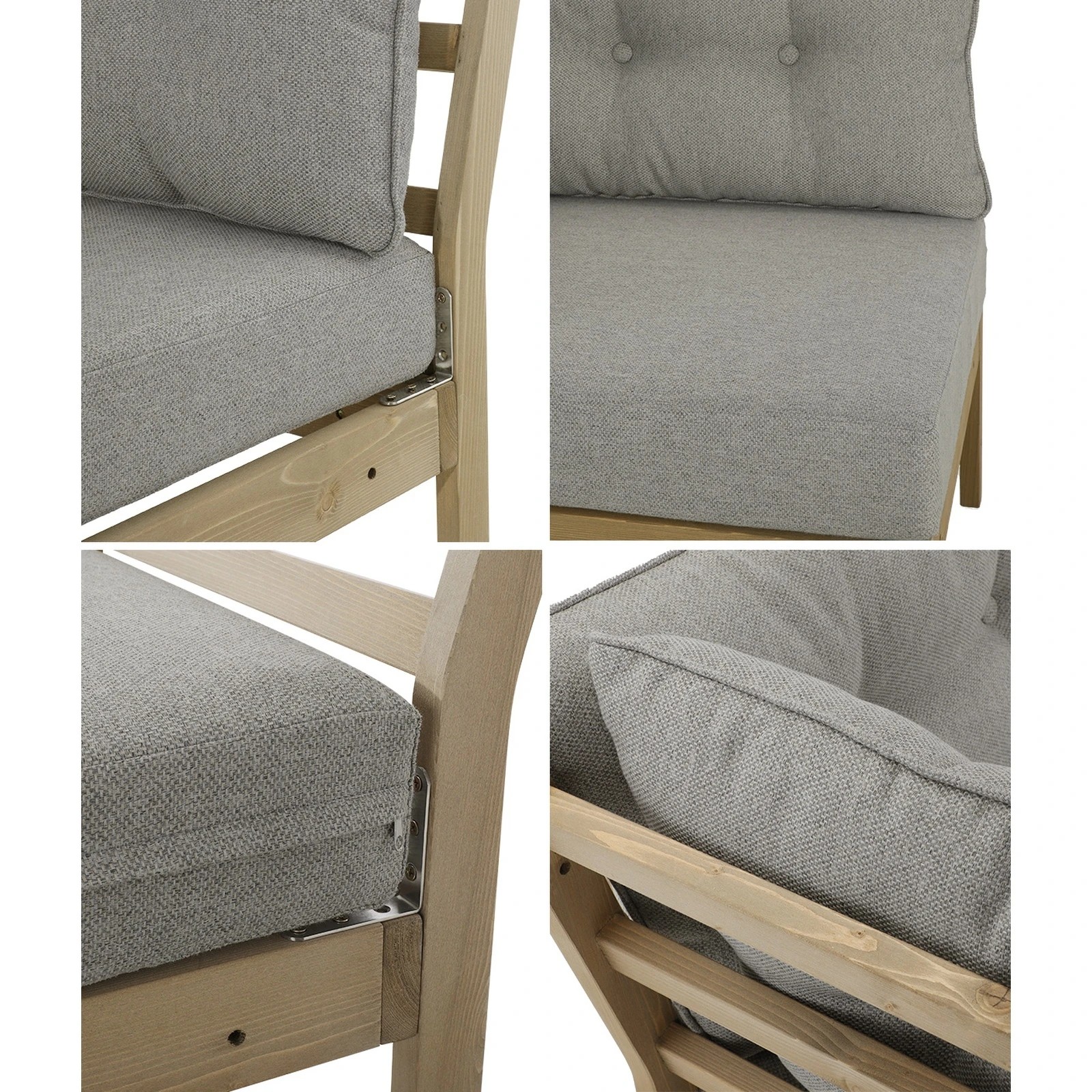 5 Livsip 4 Seater Outdoor Sofa Set Lounge Setting - Beige, 5 of 8