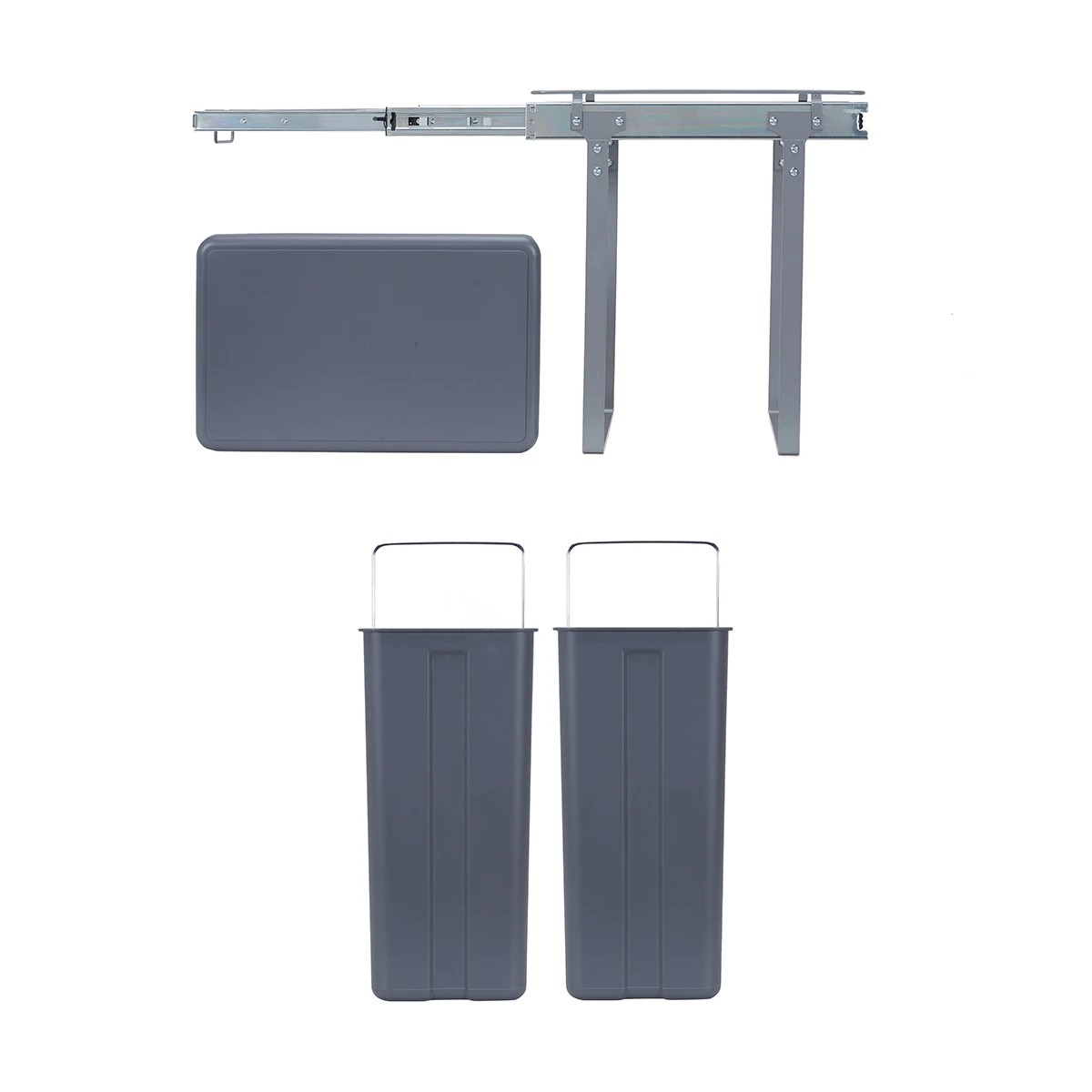 6 2 Section Under the Sink Pull Out Bin, 6 of 10