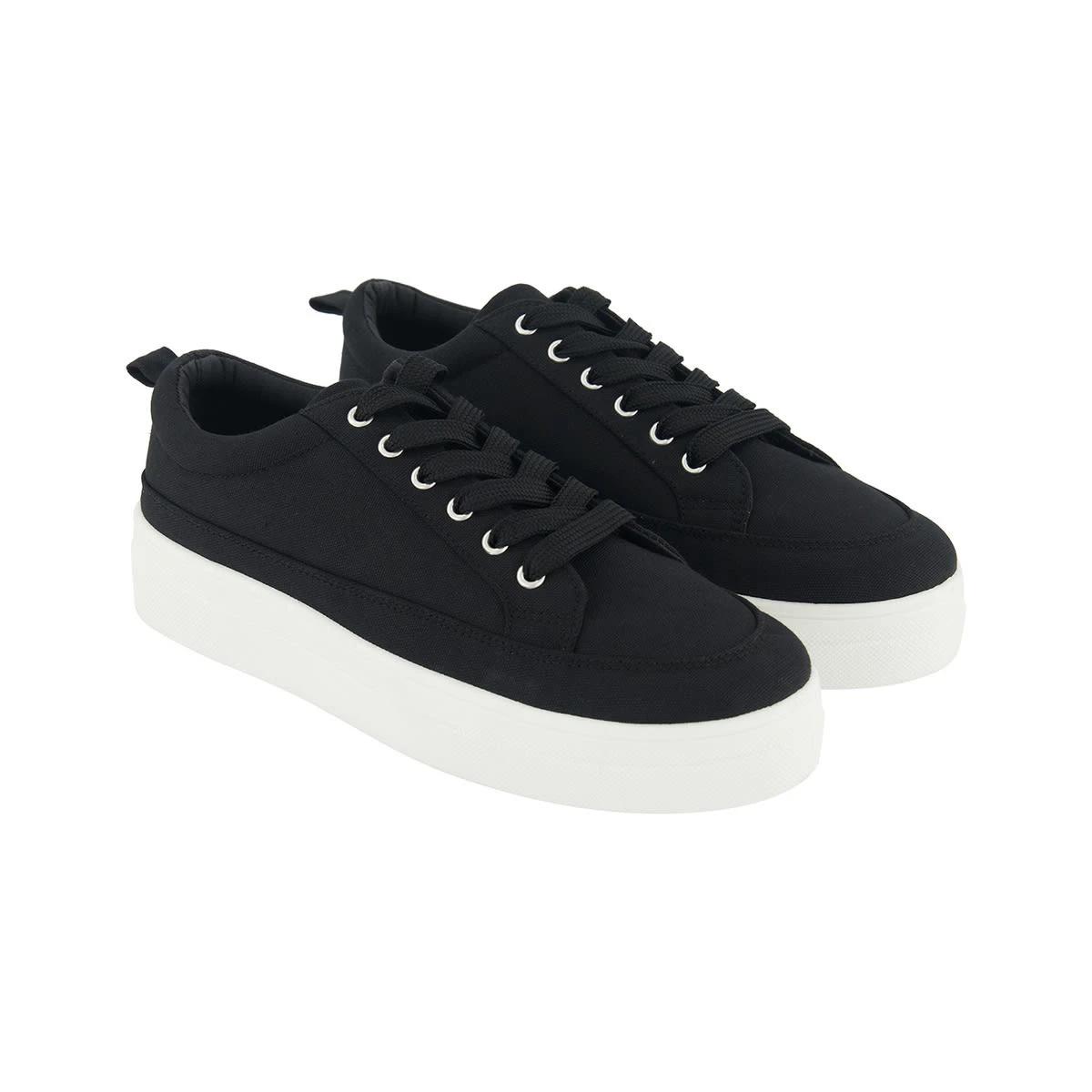 4 Canvas Flatform Sneakers Black, 4 of 5