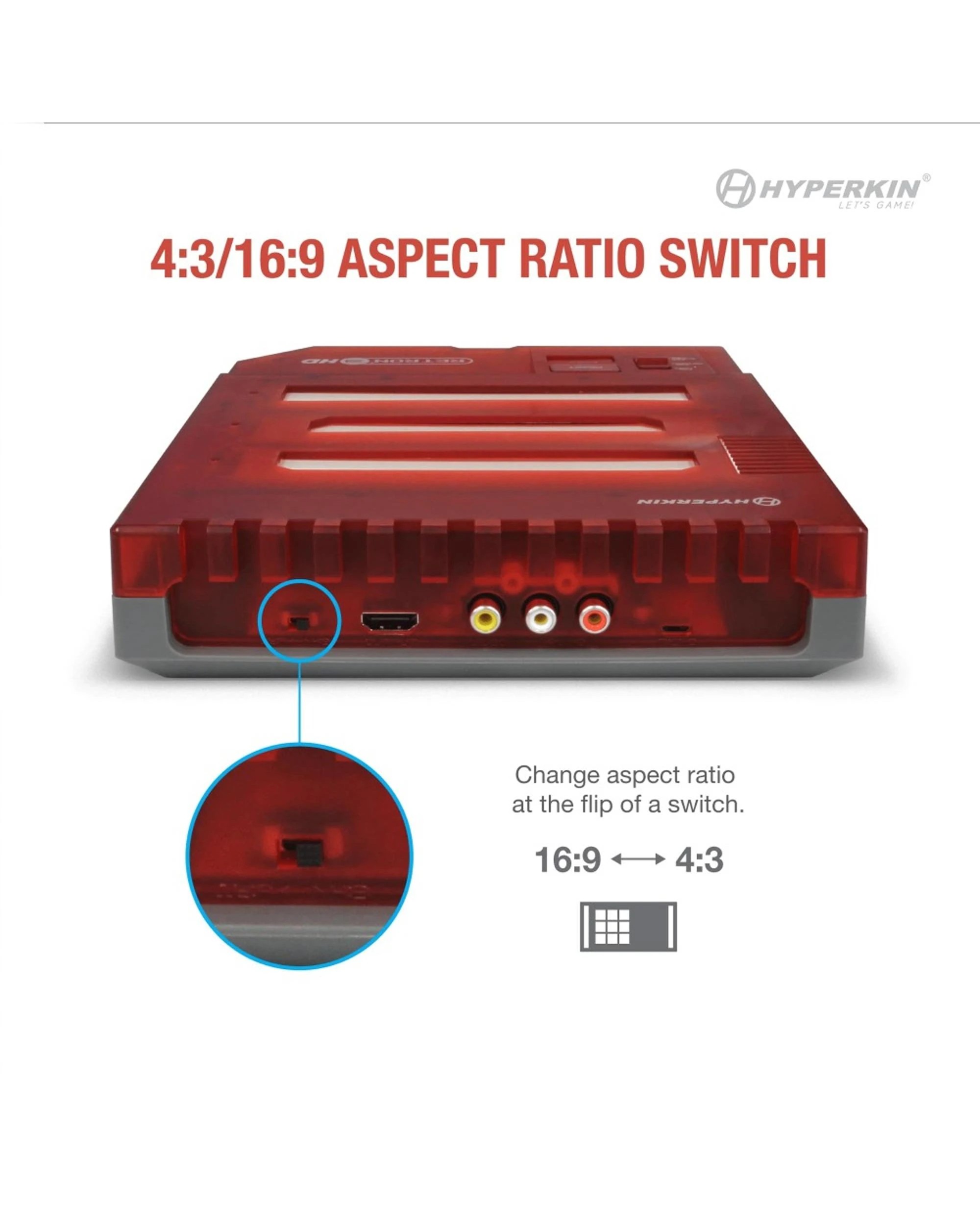 5 Hyperkin RetroN 3 HD 3-in-1 Retro Gaming Console - Jasper Red - Red, 5 of 7