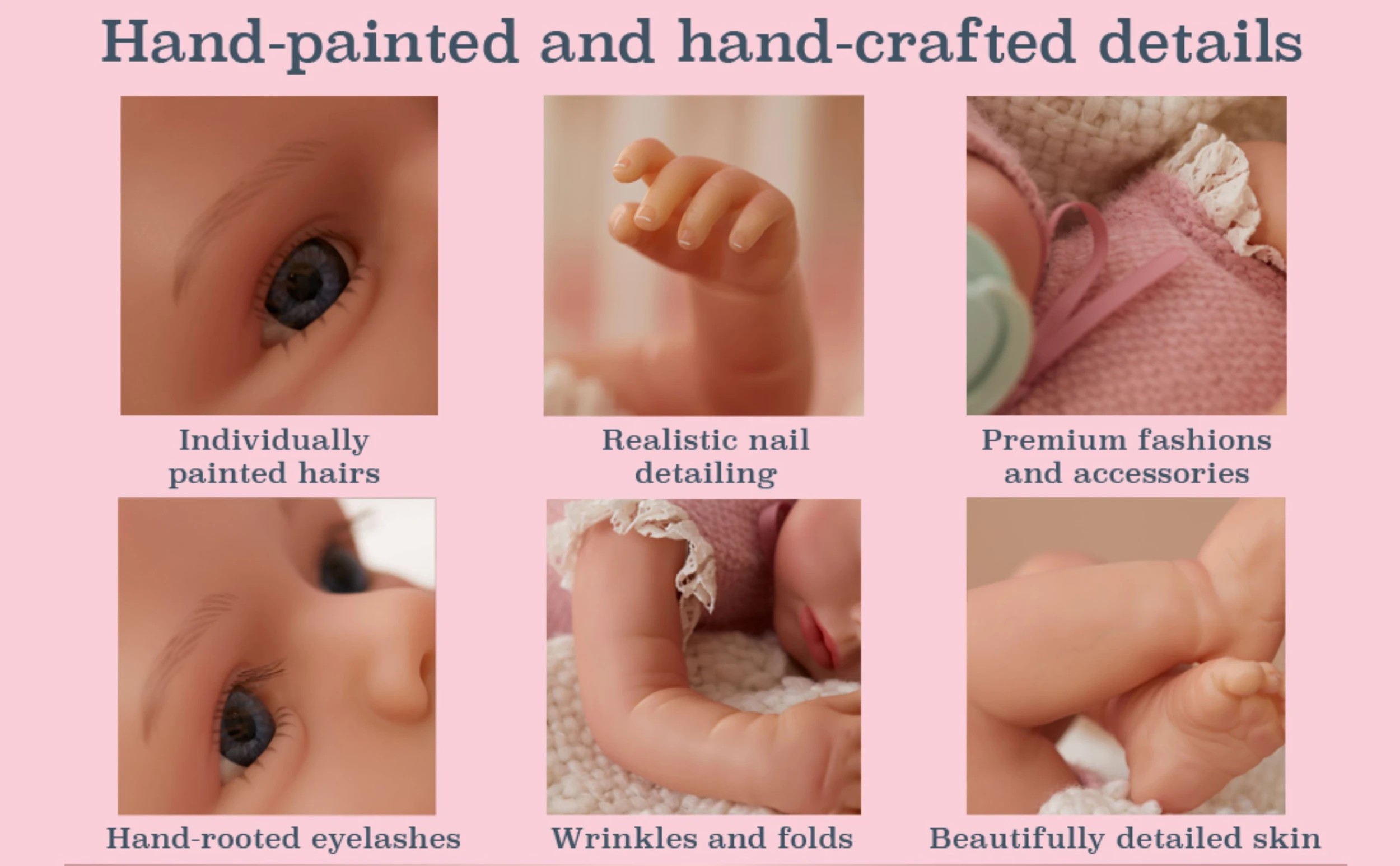 4 BABY born Real Baby Doll Girl , Open Eyes - Assorted - Pink, 4 of 7