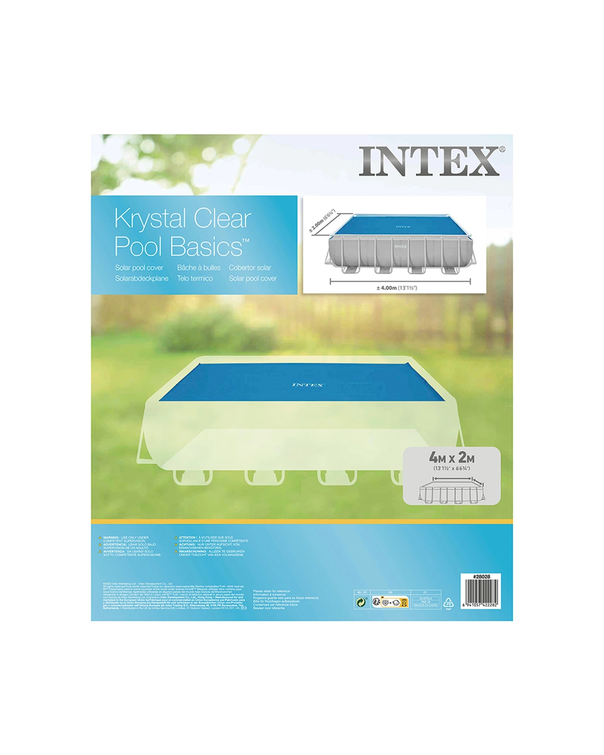 4 Intex Above Ground Outdoor Pool Cover Sheet - Blue, 4 of 4