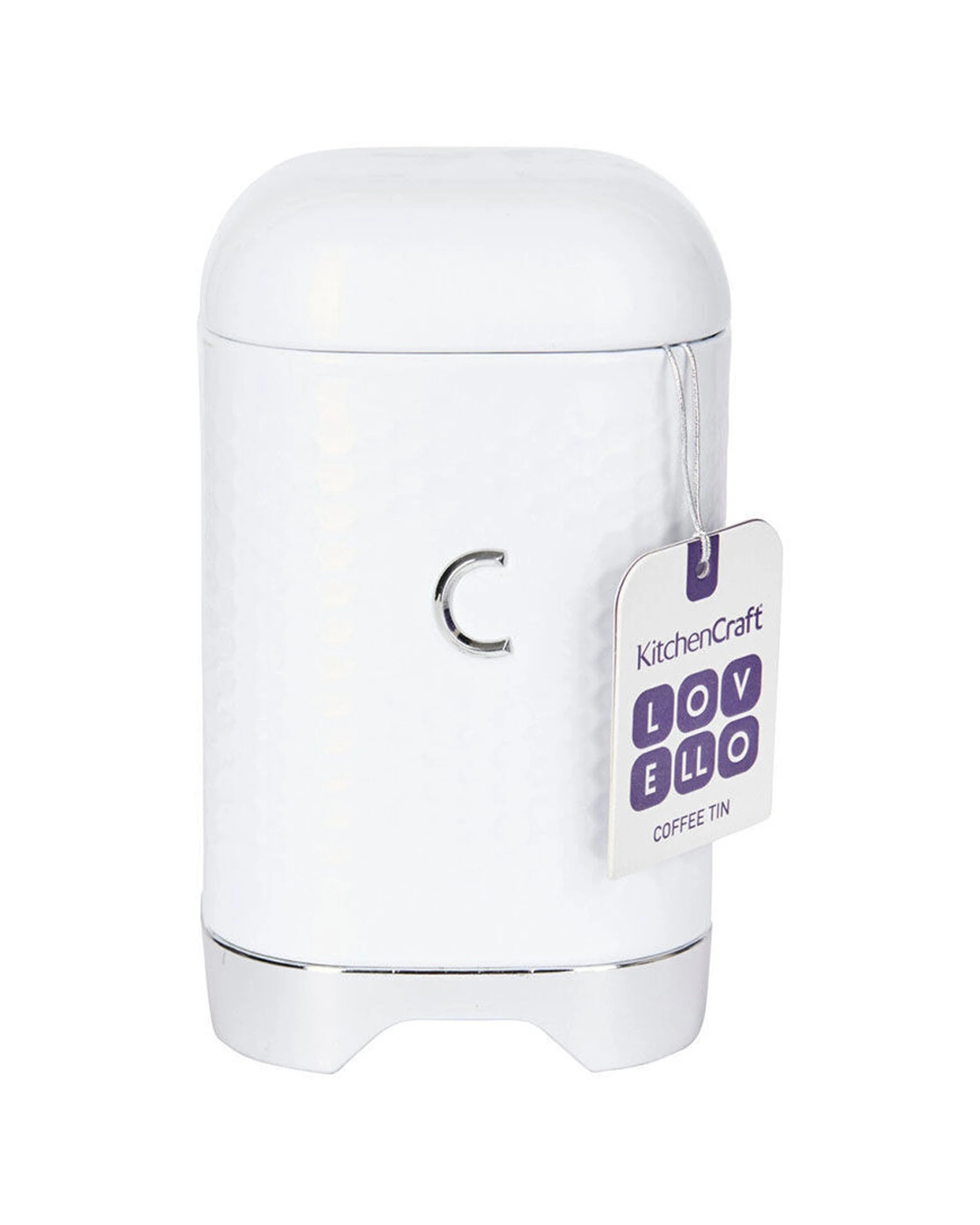 2 Kitchen Craft Lovello Carbon Steel Retro Coffee Canister 2PK Geometric Finish - White, 2 of 7