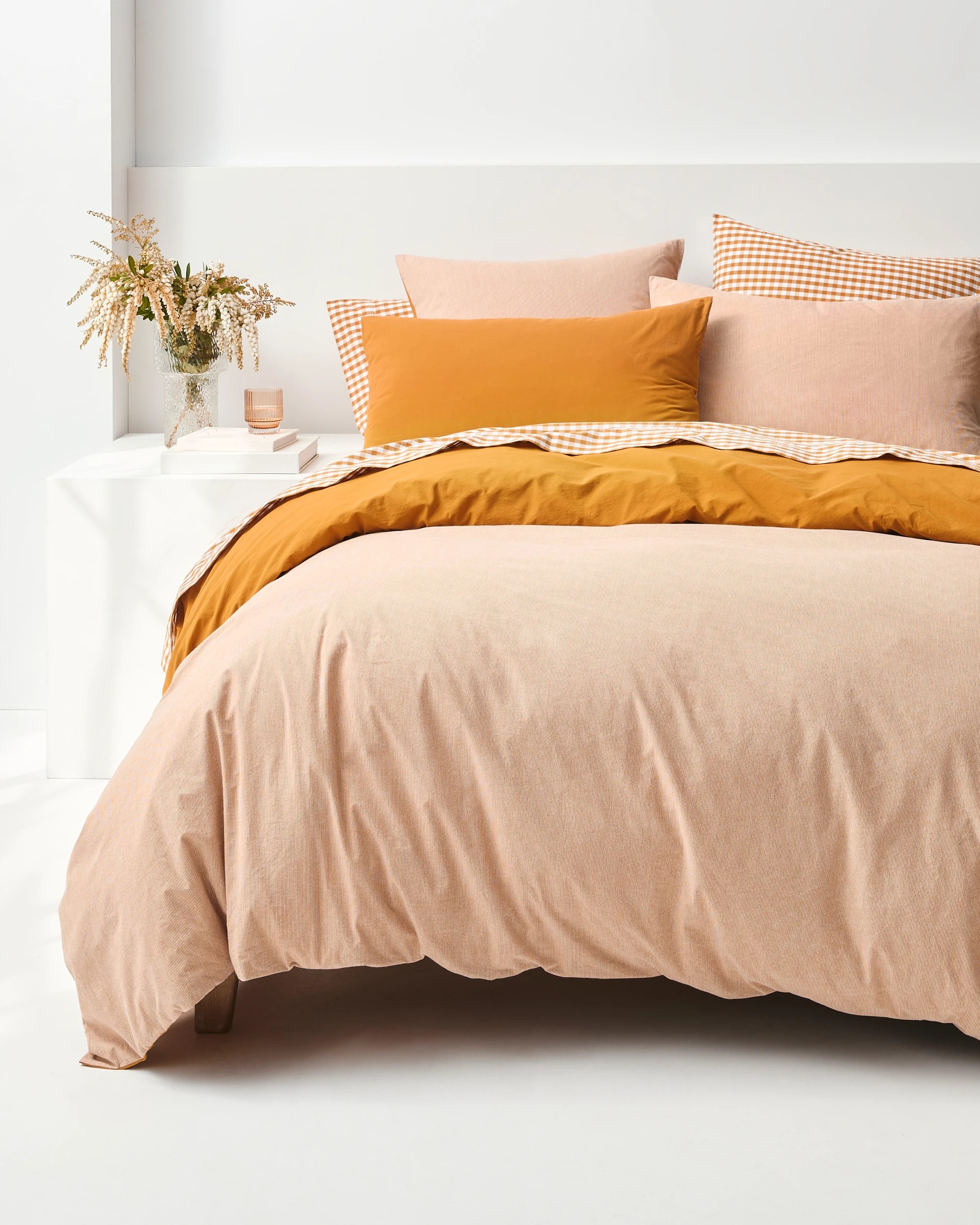 2 Arlo Cotton Stonewash Quilt Cover Set - Super King Bed - Yellow, 2 of 7