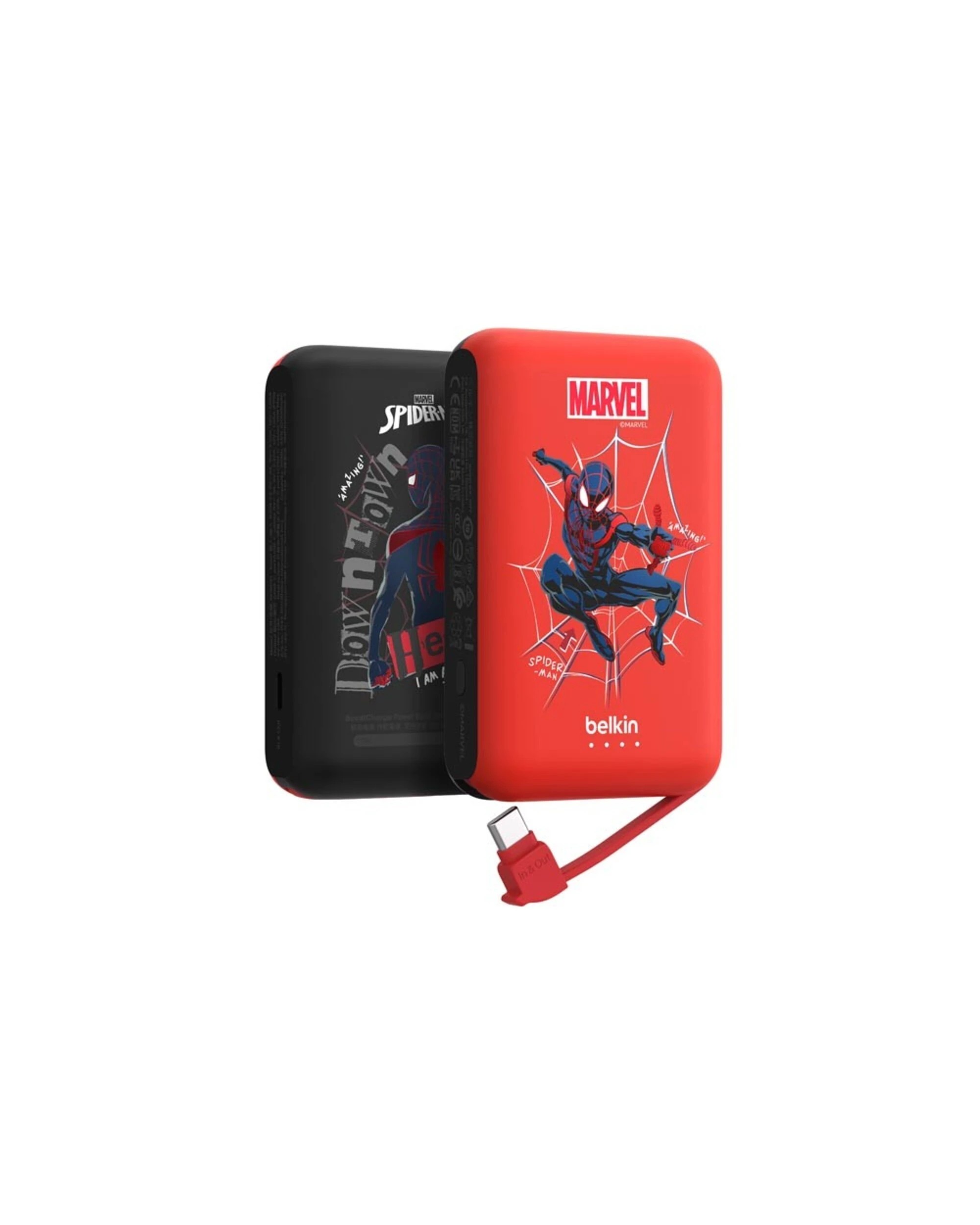 1 Belkin BoostCharge 10K 20W Power Bank - Spider-Man, 1 of 5