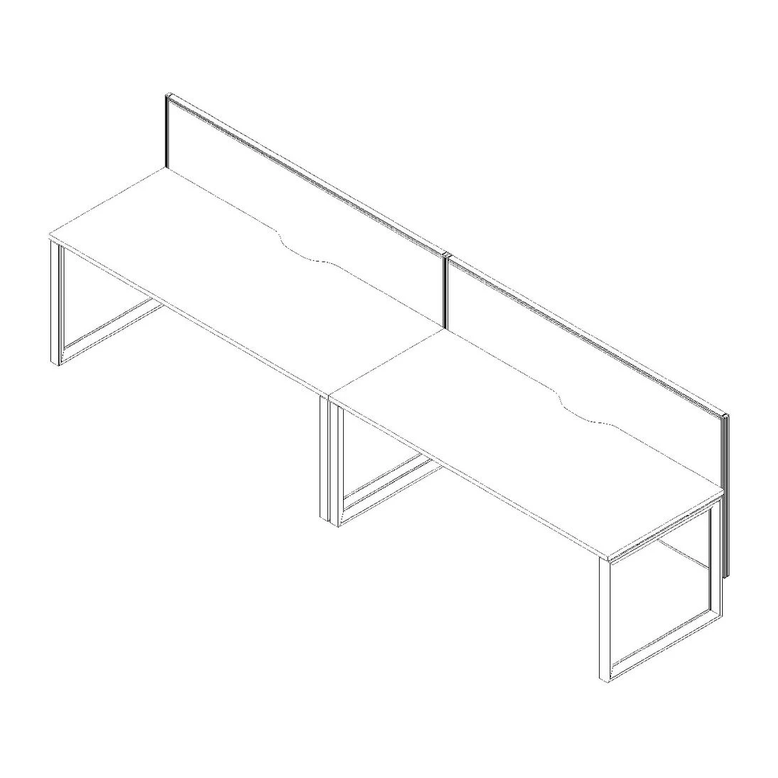 3 Stilford Screen 1500 W x 900 H mm Black Frame Grey Fabric, 3 of 10