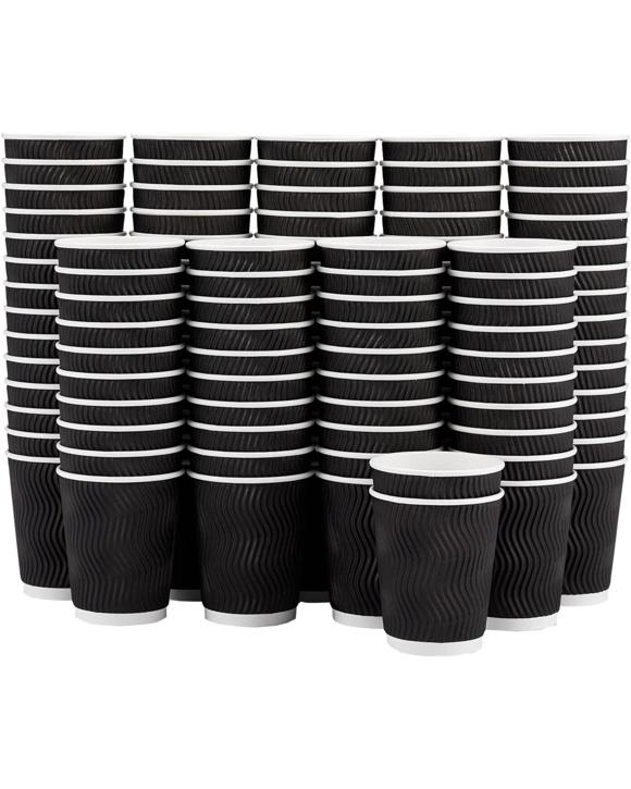 BR Home 500 Pack 8oz Triple Wall Paper Coffee Cups