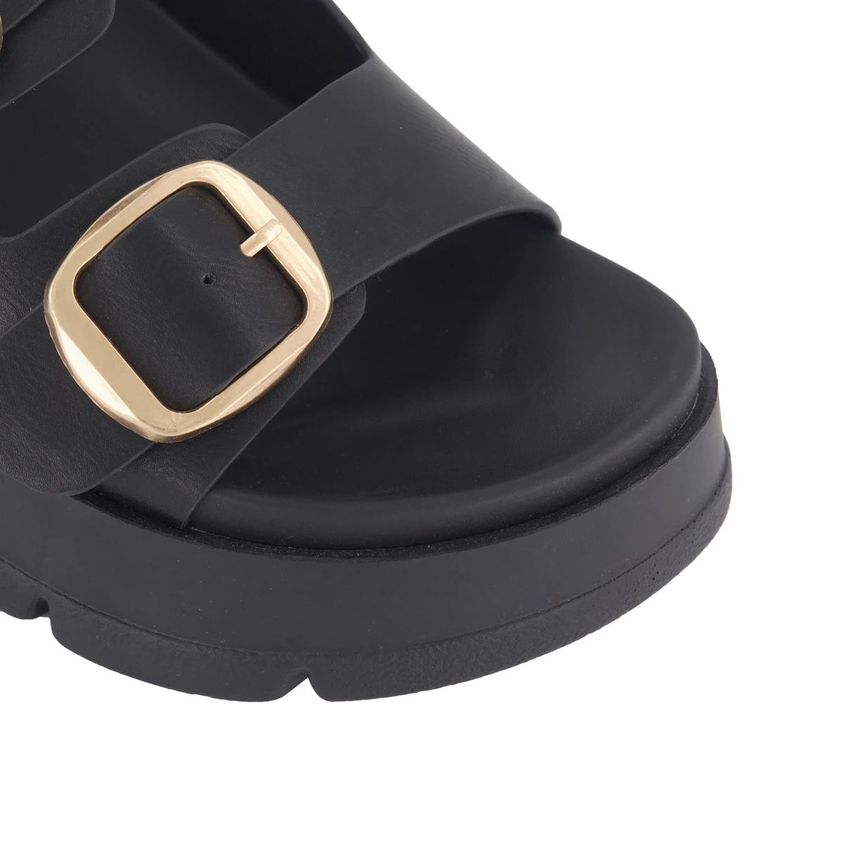 5 Double Buckle Platform Heels Black, 5 of 5