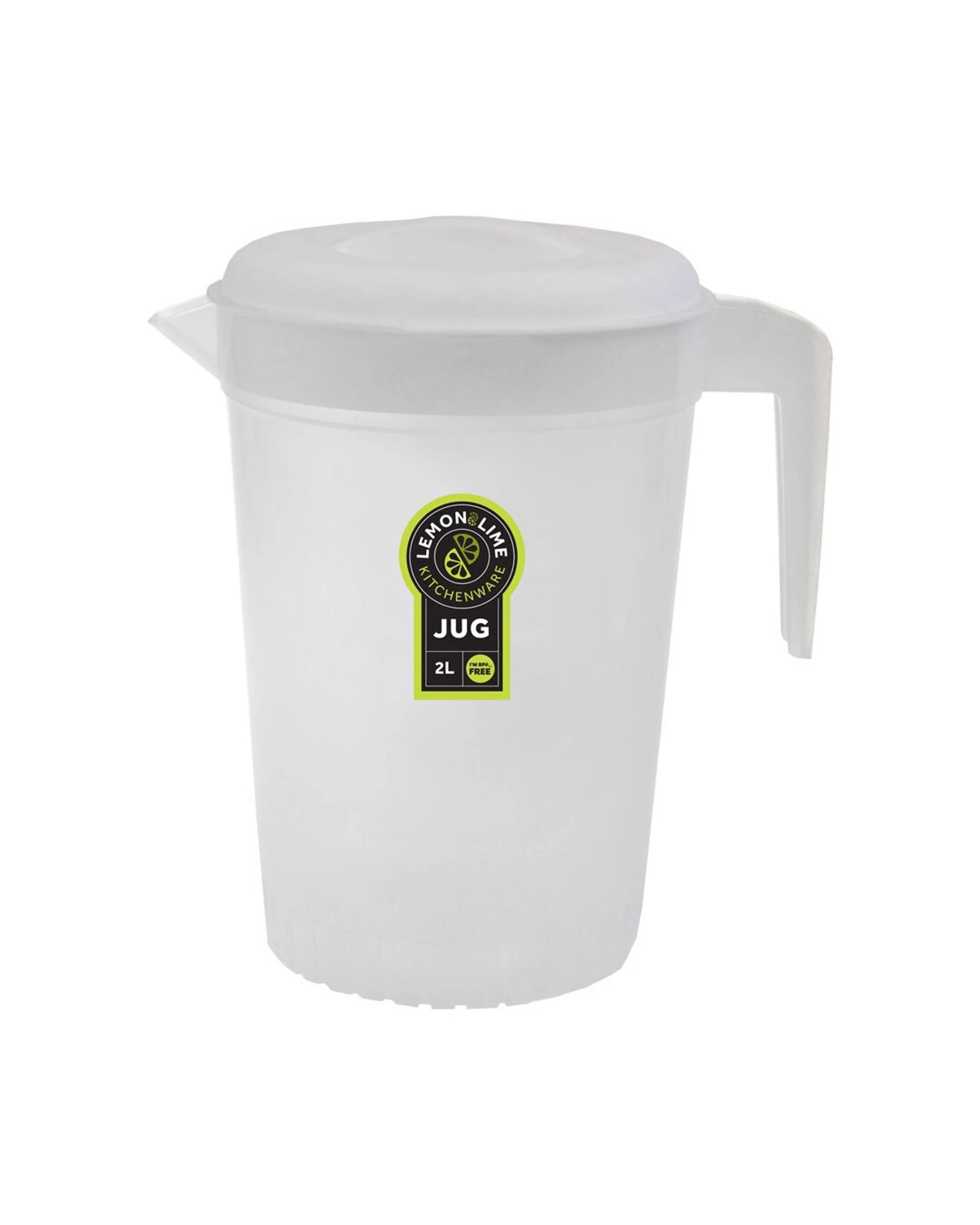 3 Lemon & Lime 2l 21cm Bpa Free Plastic Cold/drinks/juice/water Fridge Jug W/ Lid
 - Clear, 3 of 3