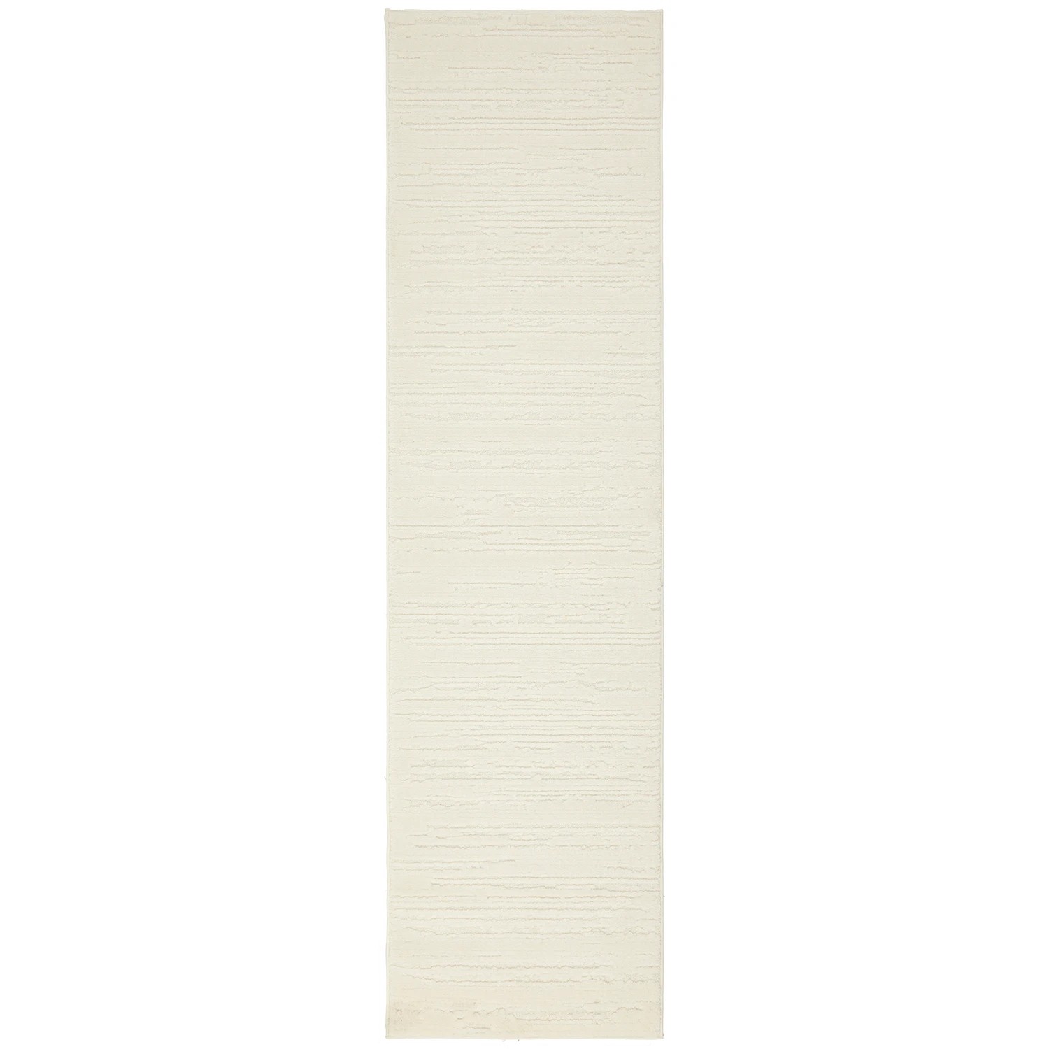 1 Common Ground Rugs Lyrica Ezra 500x80cm Runner - Extra Large Pet Friendly Power Loomed Rug - White, 1 of 7