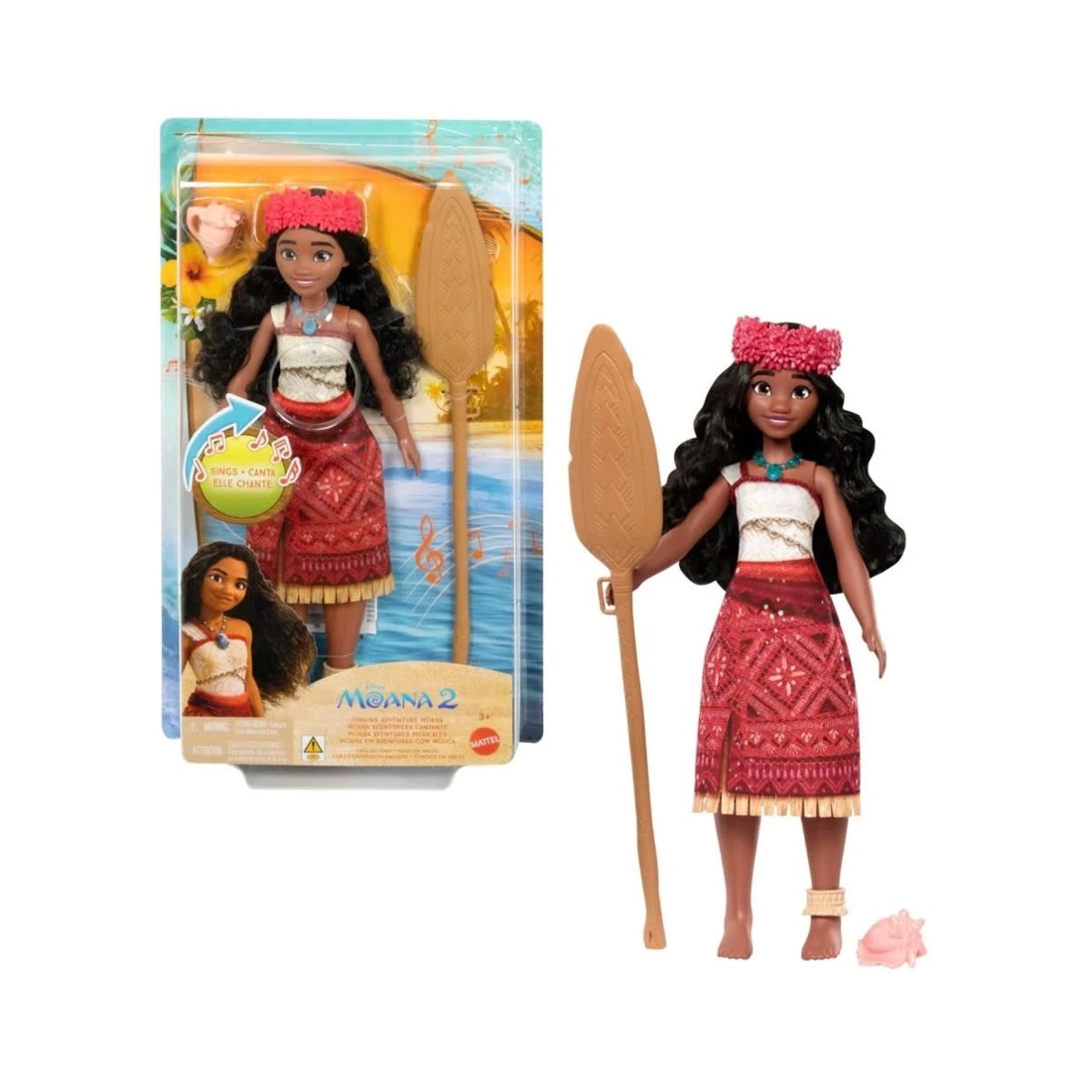 1 Disney Moana 2 Singing Adventure Moana Doll and Accessories Playset, 1 of 9
