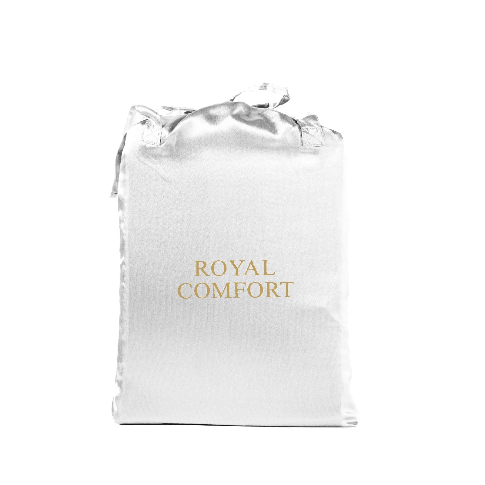 4 Royal Comfort Satin Sheet Set 3 Piece Fitted Sheet Pillowcase Soft Silky Smooth - King Bed - White, 4 of 7