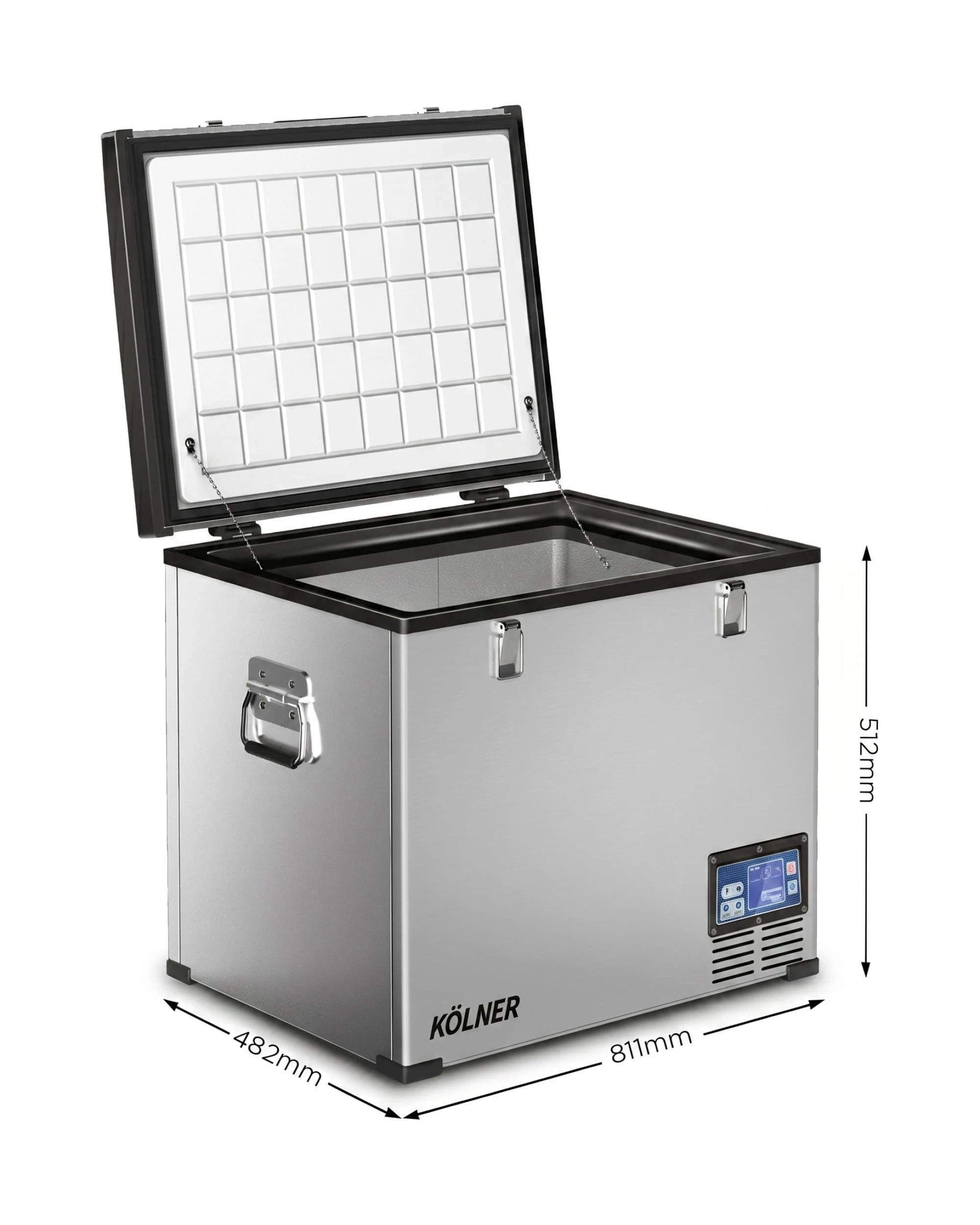 3 Kolner 75L Portable Fridge Cooler Freezer Refrigerator Camping Car Travel Stainless Steel - Silver, 3 of 7