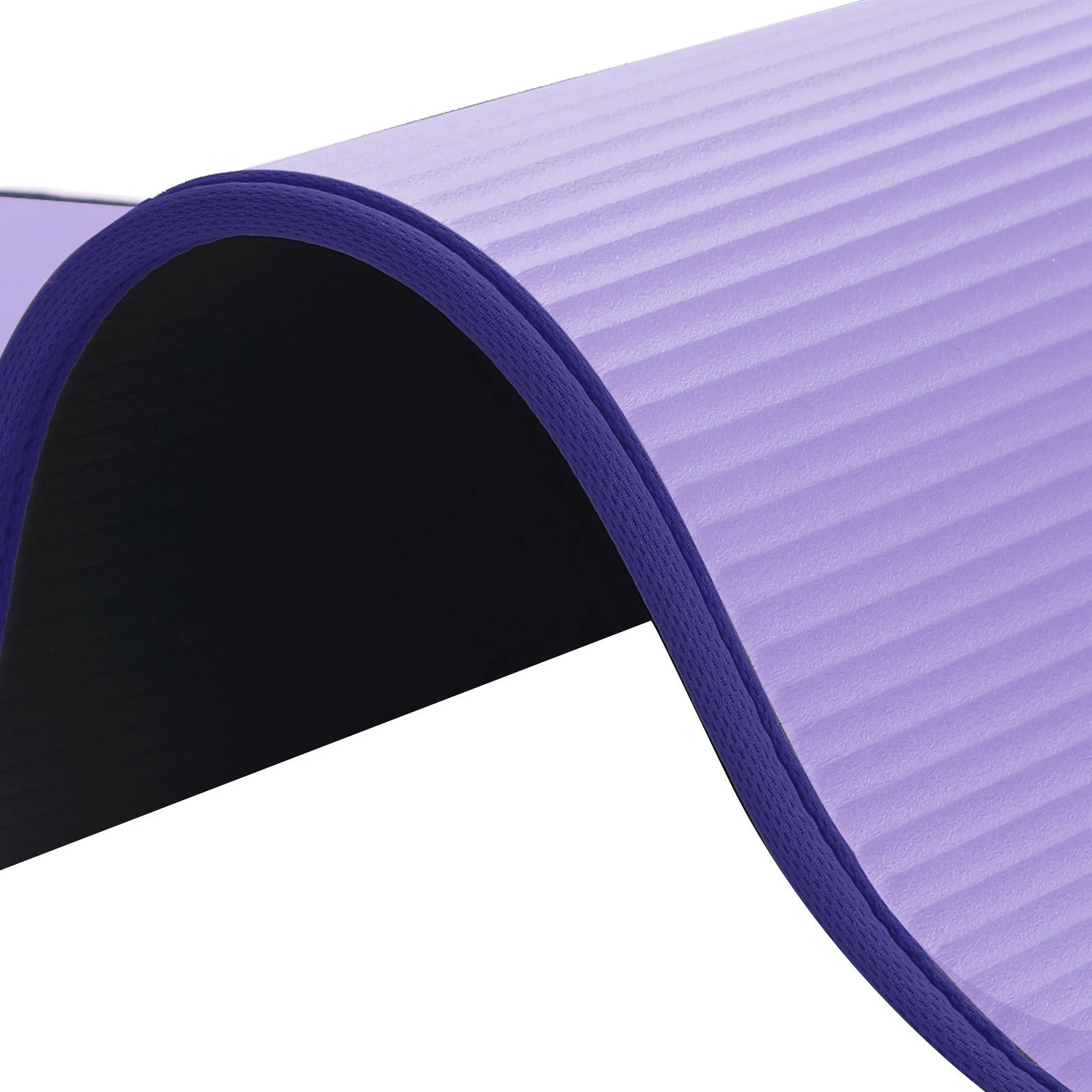 5 Ausway 10mm Thick Yoga Mat Non-Slip NBR Fitness Exercise Pad for Pilates, Gym, Stretching Workouts 185x80cm, 5 of 6