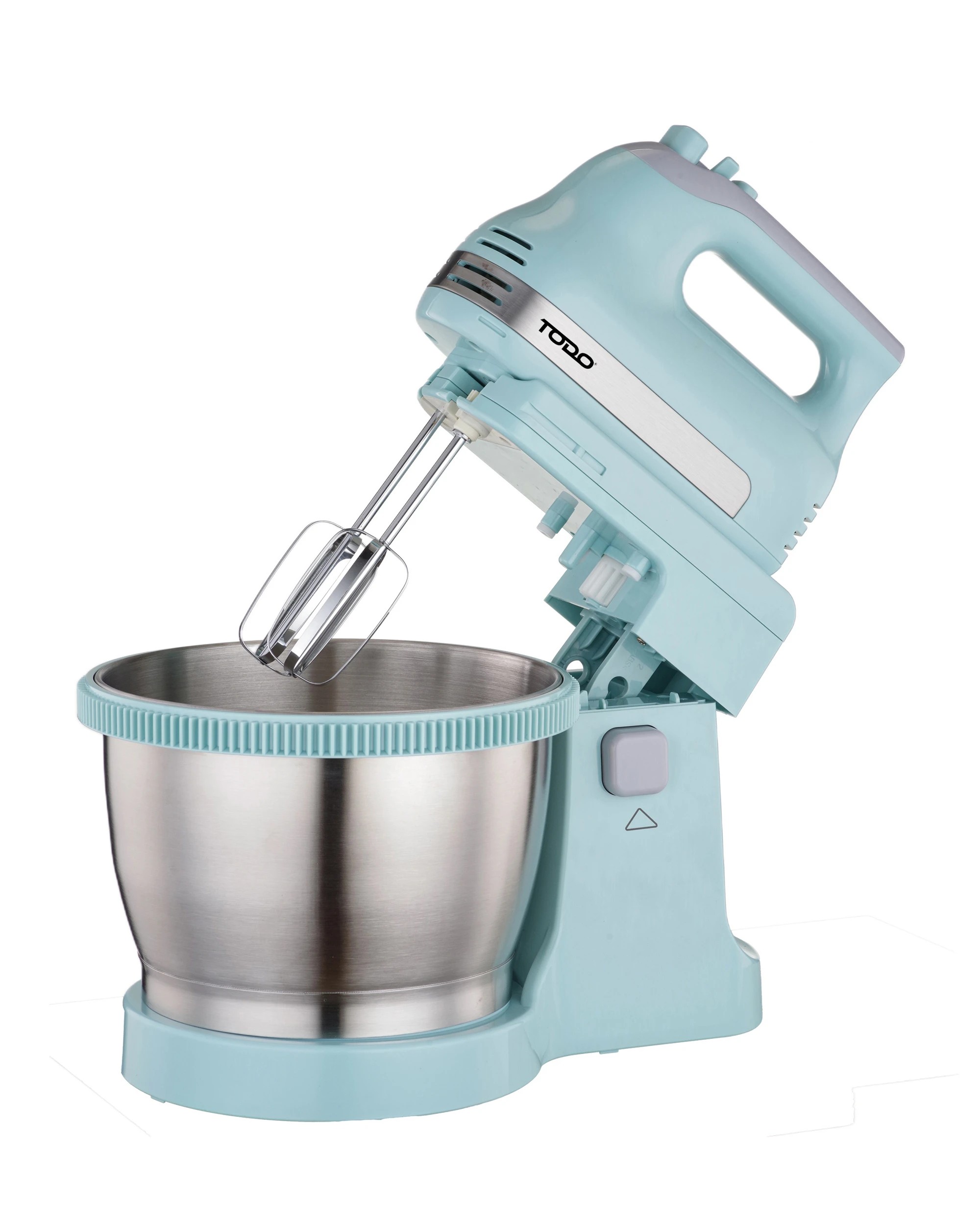 1 TODO 500W Combo Hand Mixer Stand Mixer w/ 3.5L Stainless Steel Bowl - Blue, 1 of 7