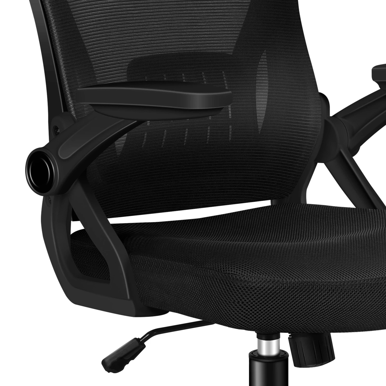 8 Alfordson Mesh Office Chair Executive Fabric Seat Tilt Gaming Racing Computer - Black, 8 of 10